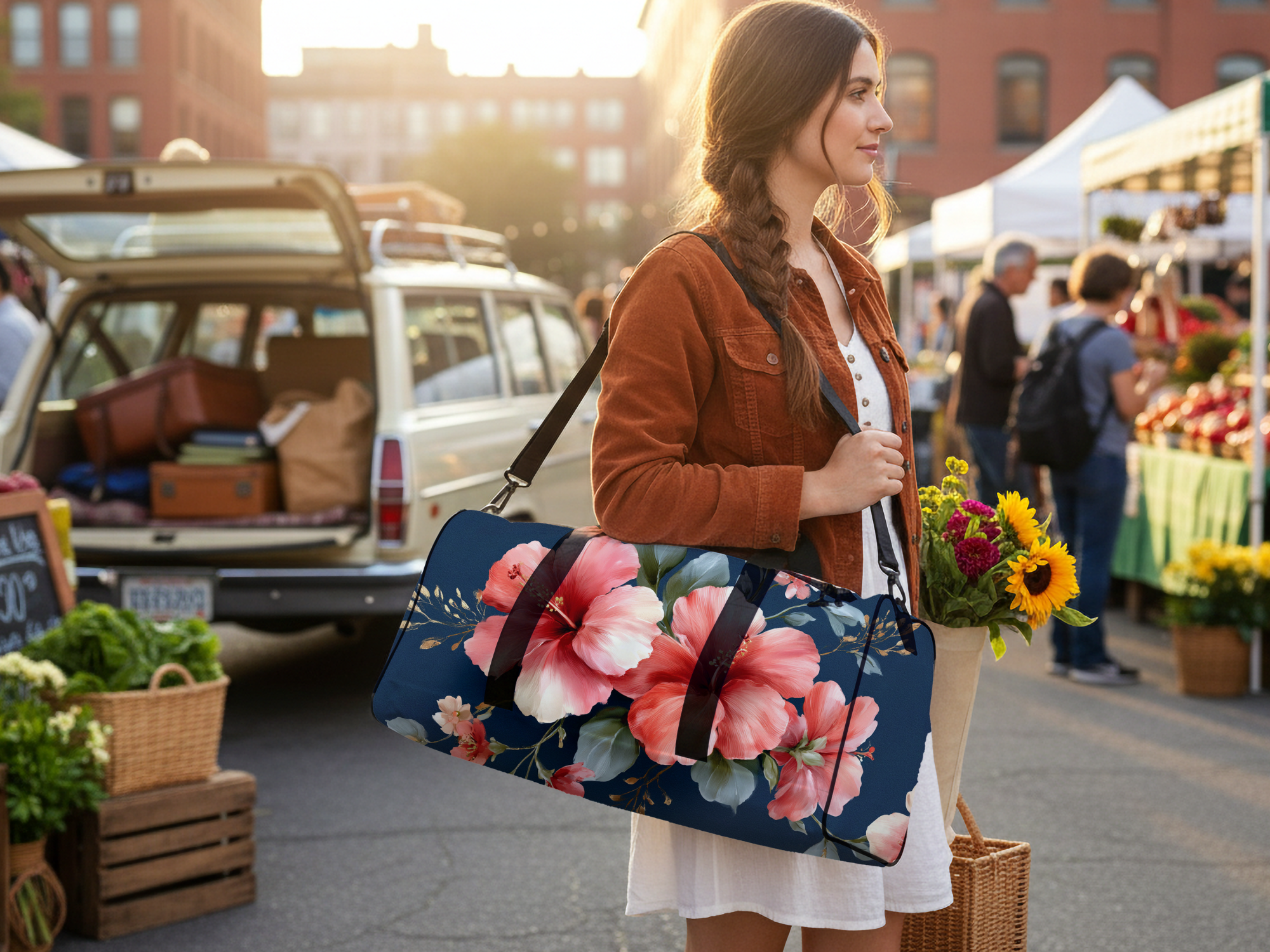 Personalized Garden Escape Weekender Duffel