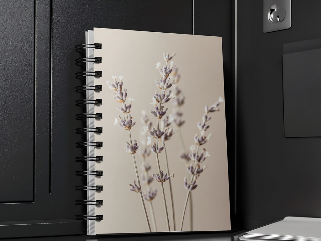 Lavender Spiral Notebook Personalized for Fragrant Field Daydreams