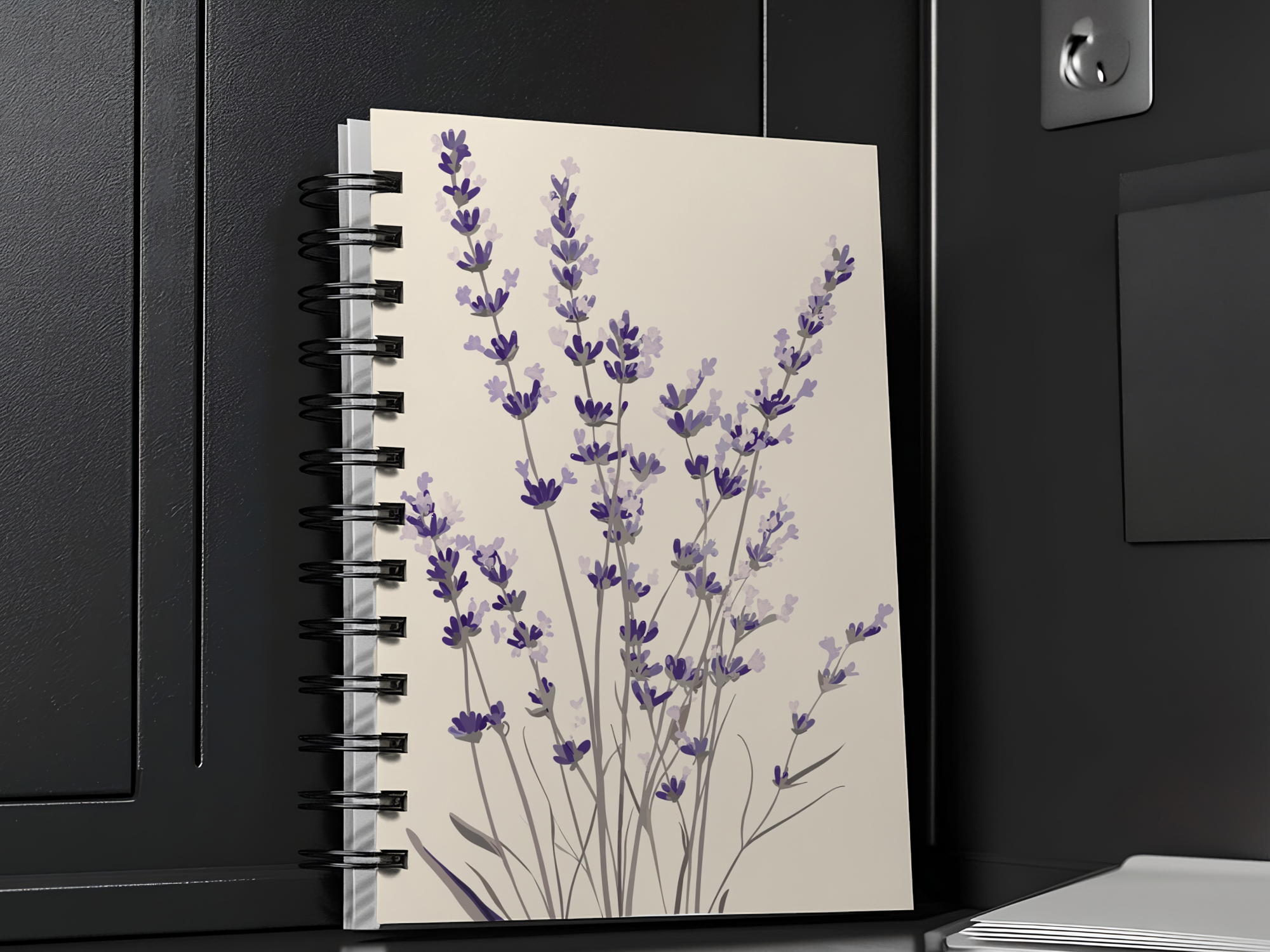 Lavender Spiral Notebook Personalized for Quiet Morning Musings
