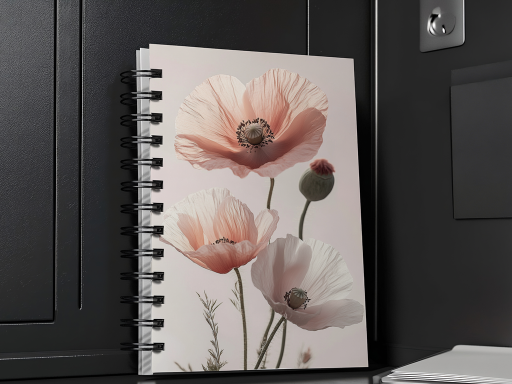 Poppy Spiral Notebook Personalized for Meadow Blossom Adventures