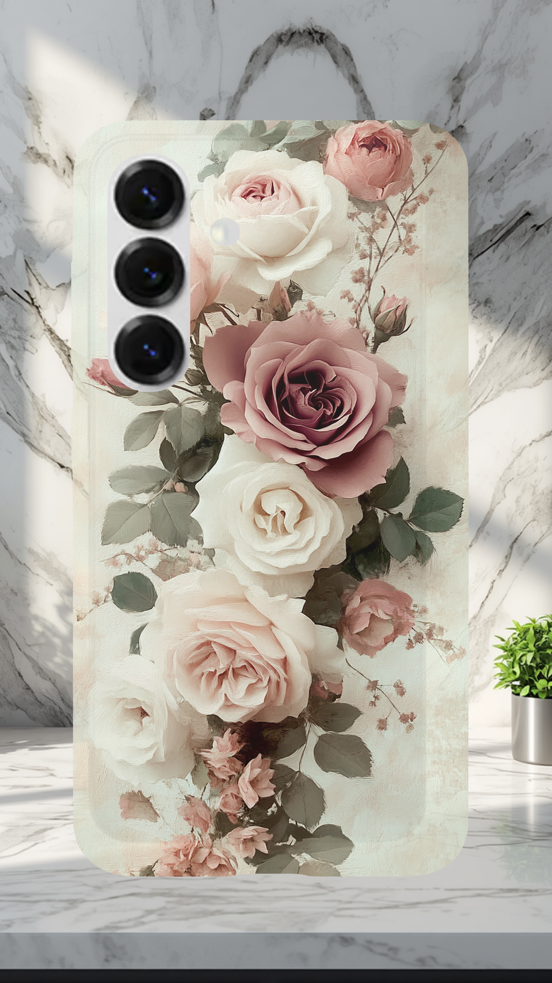 Personalized Blossom Charm Samsung Galaxy Case with Custom Name