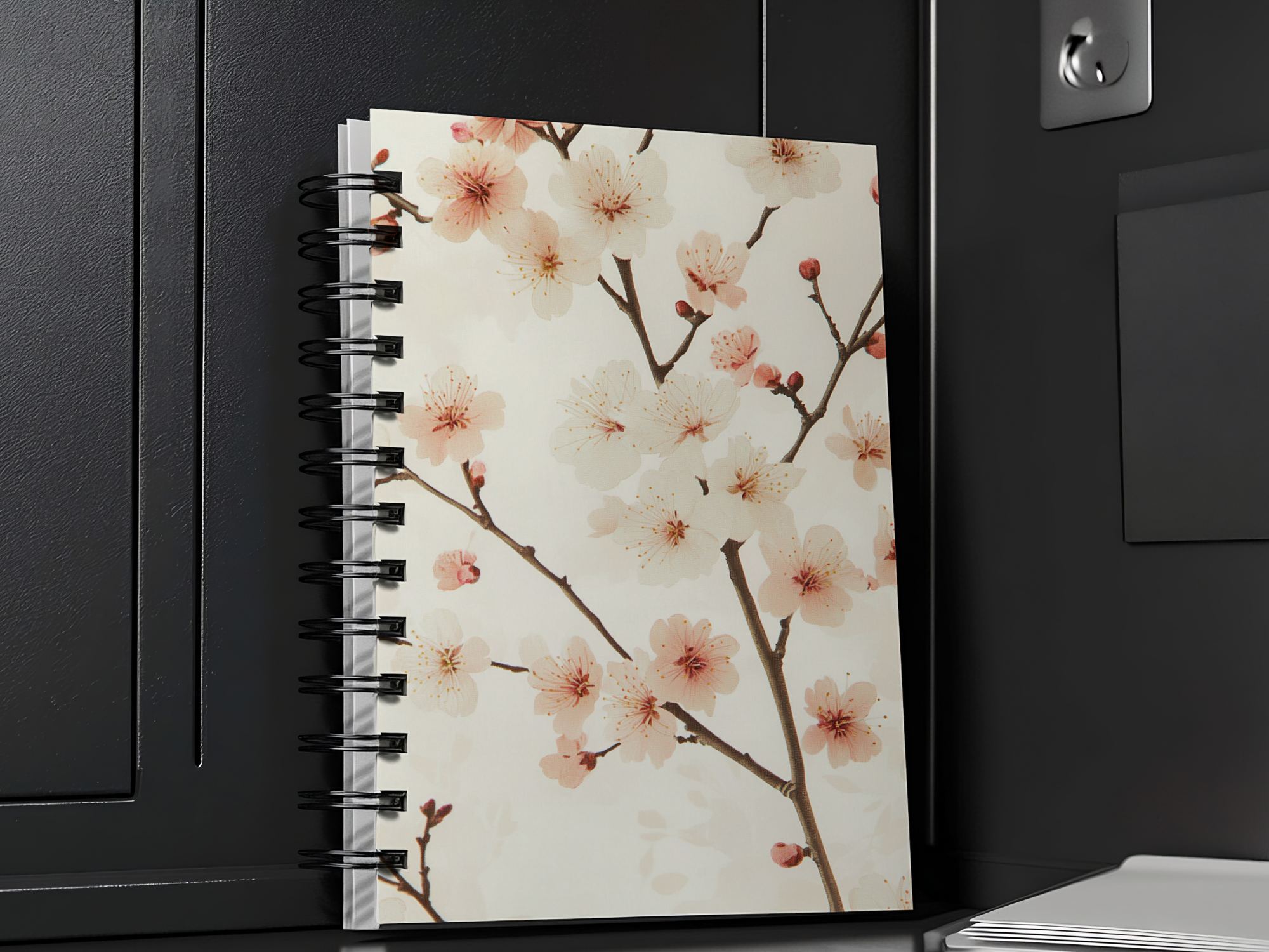 Cherry Blossom Spiral Notebook Personalized for Sakura Season Memories