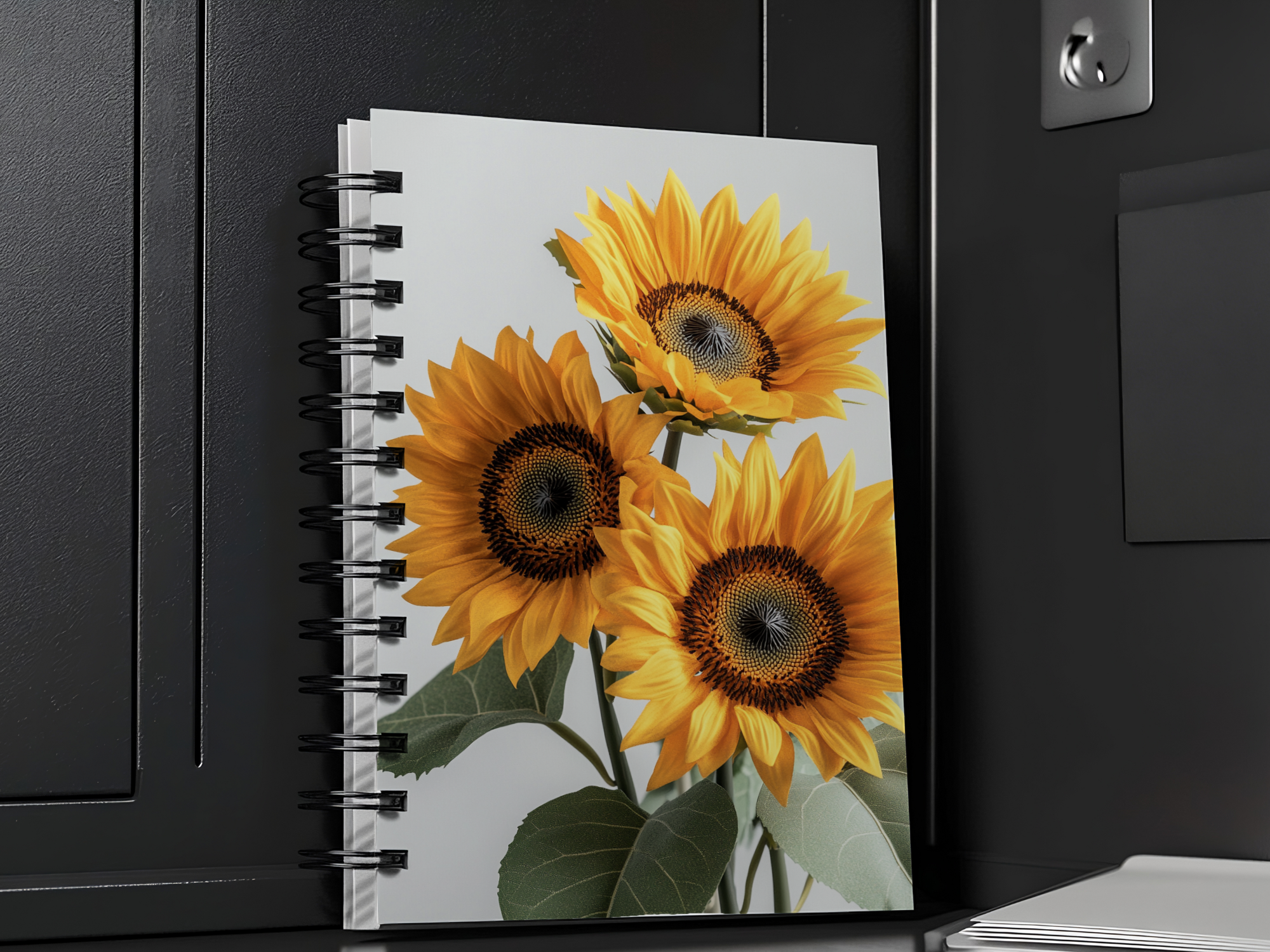 Sunflower Spiral Notebook Personalized for Harvest Season Inspirations
