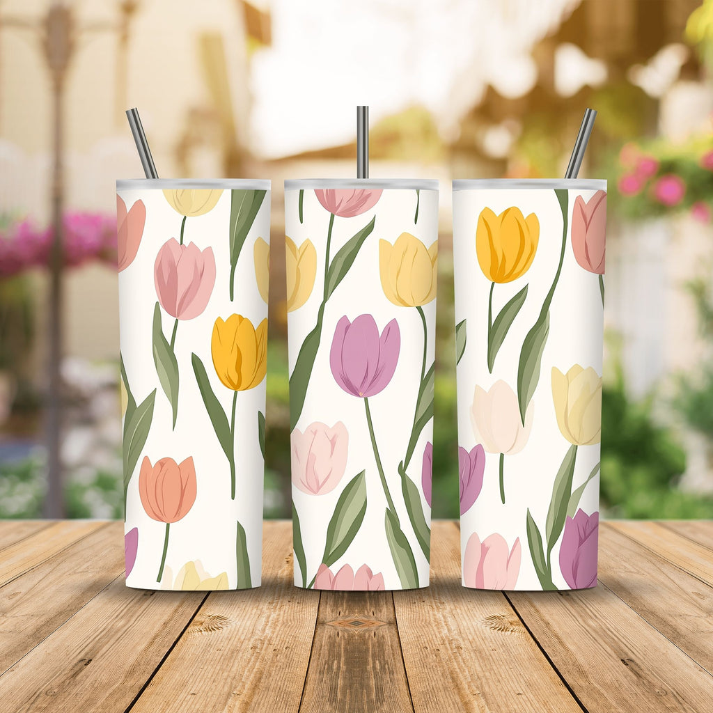 Custom Tulip Stainless Steel Coffee Tumbler with Personalized Name