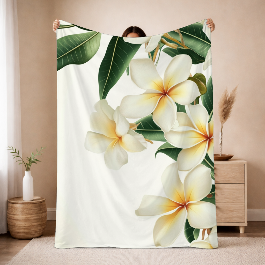 Personalized Garden Whisper Sherpa Blanket with Custom Name