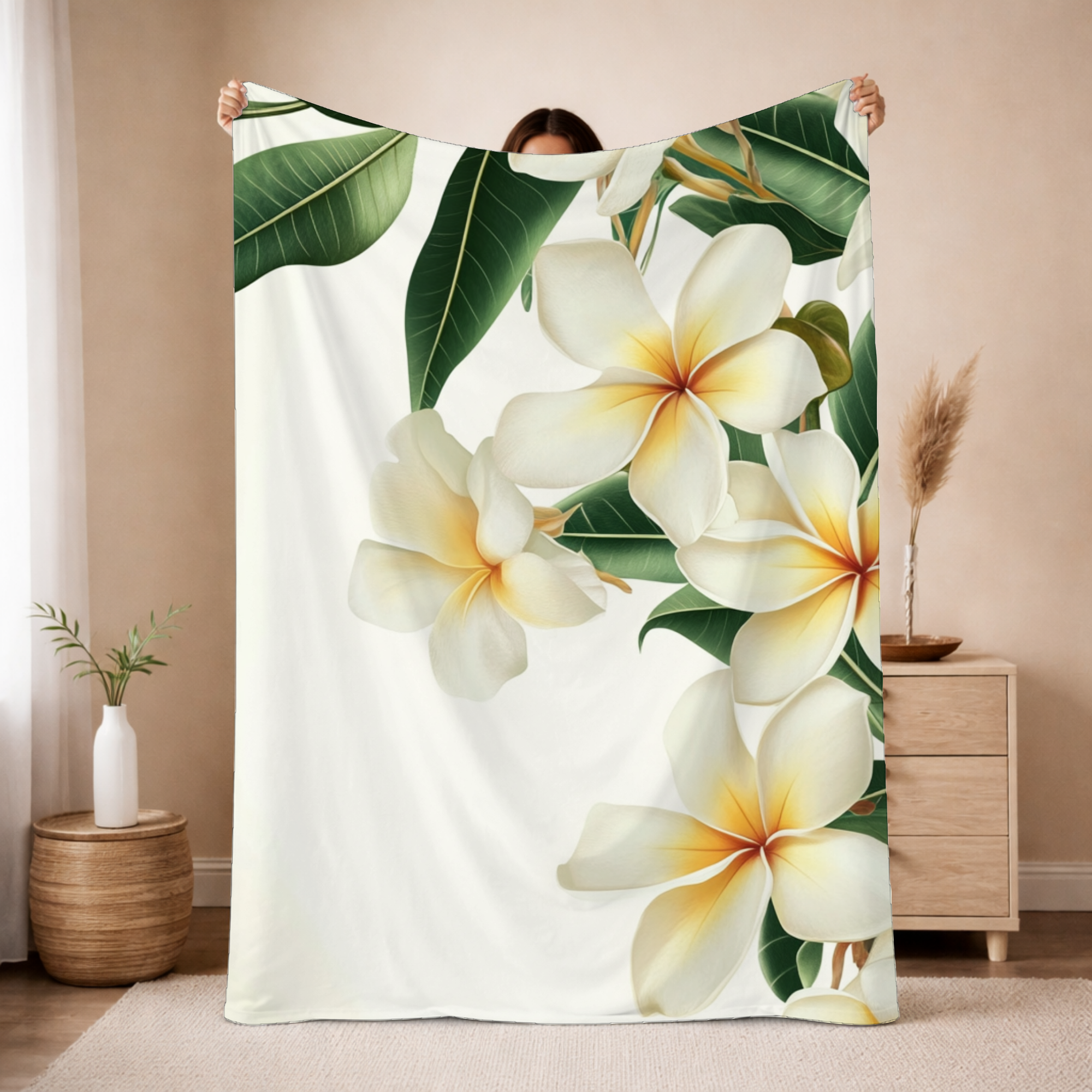 Personalized Garden Whisper Sherpa Blanket with Custom Name