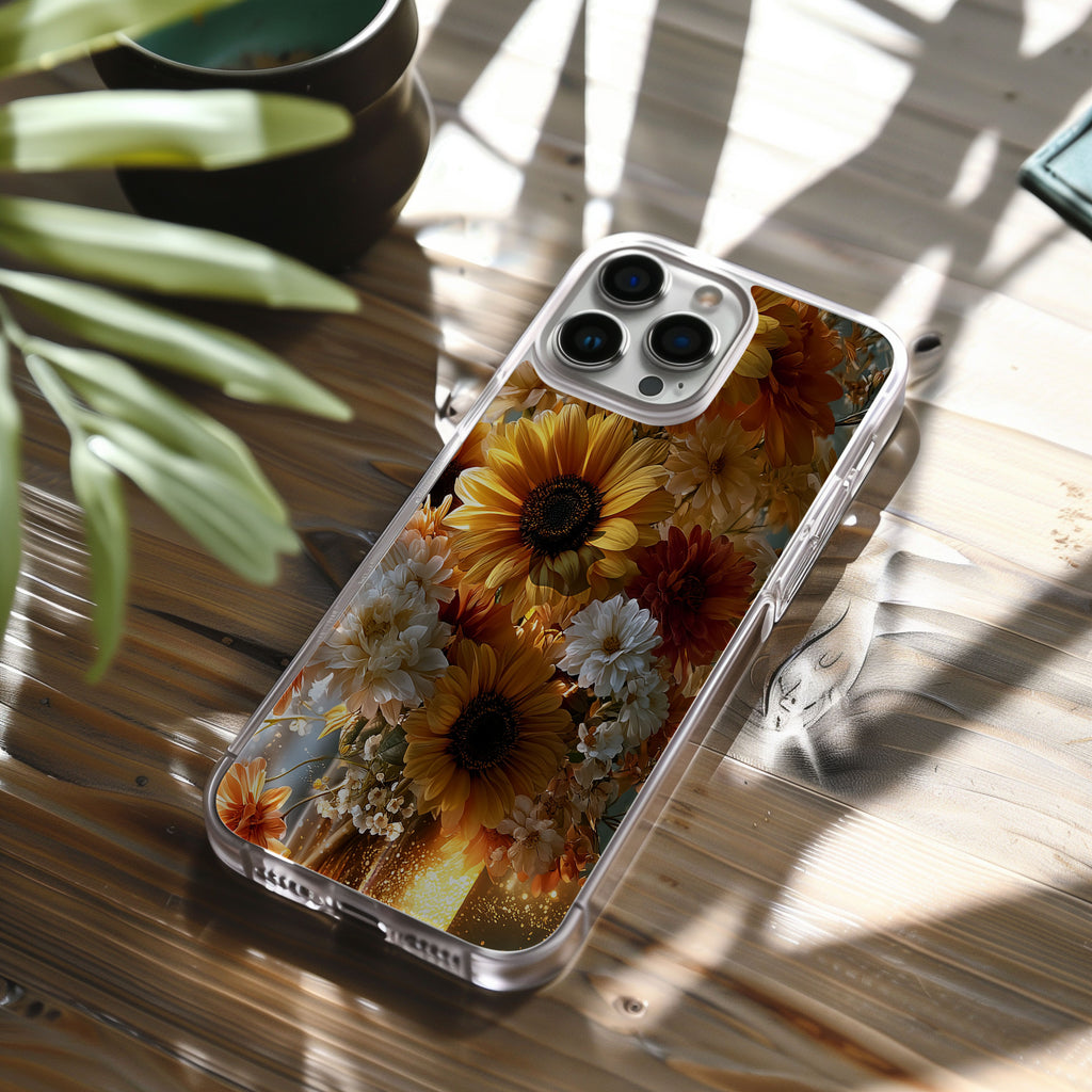 Personalized Sunflower iPhone Case with Custom Name