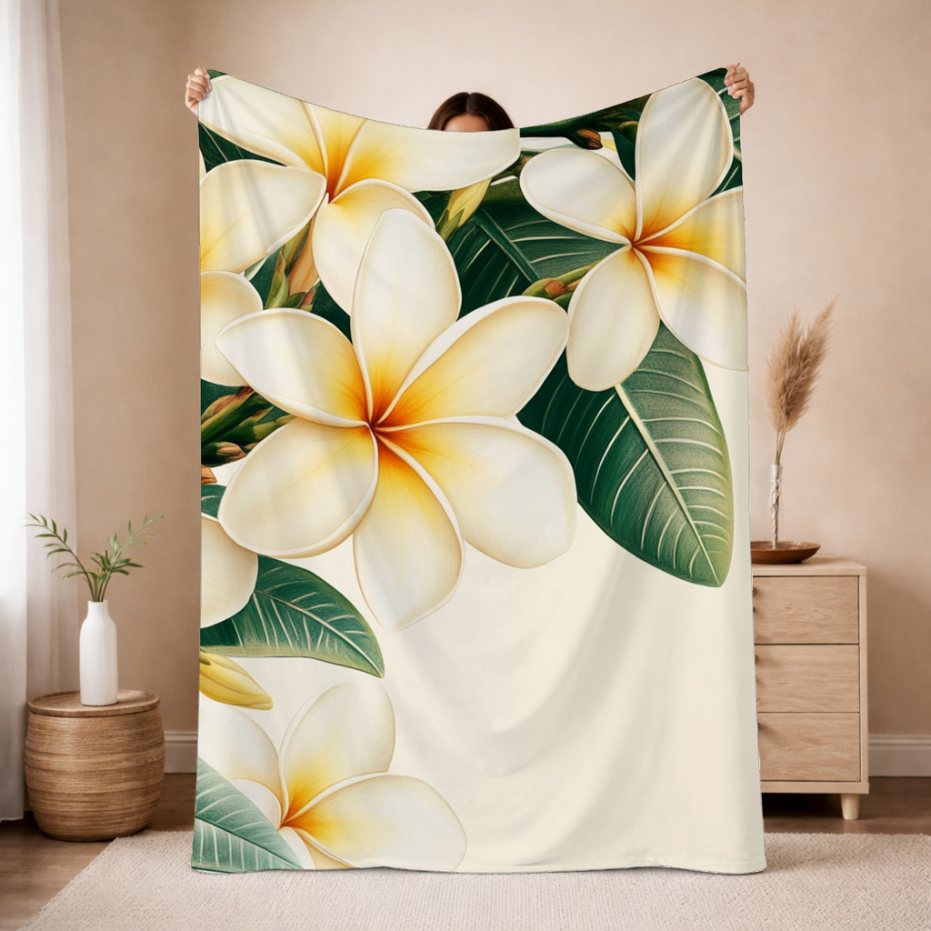Personalized Blossom Haven Sherpa Blanket for Cozy Home Comfort