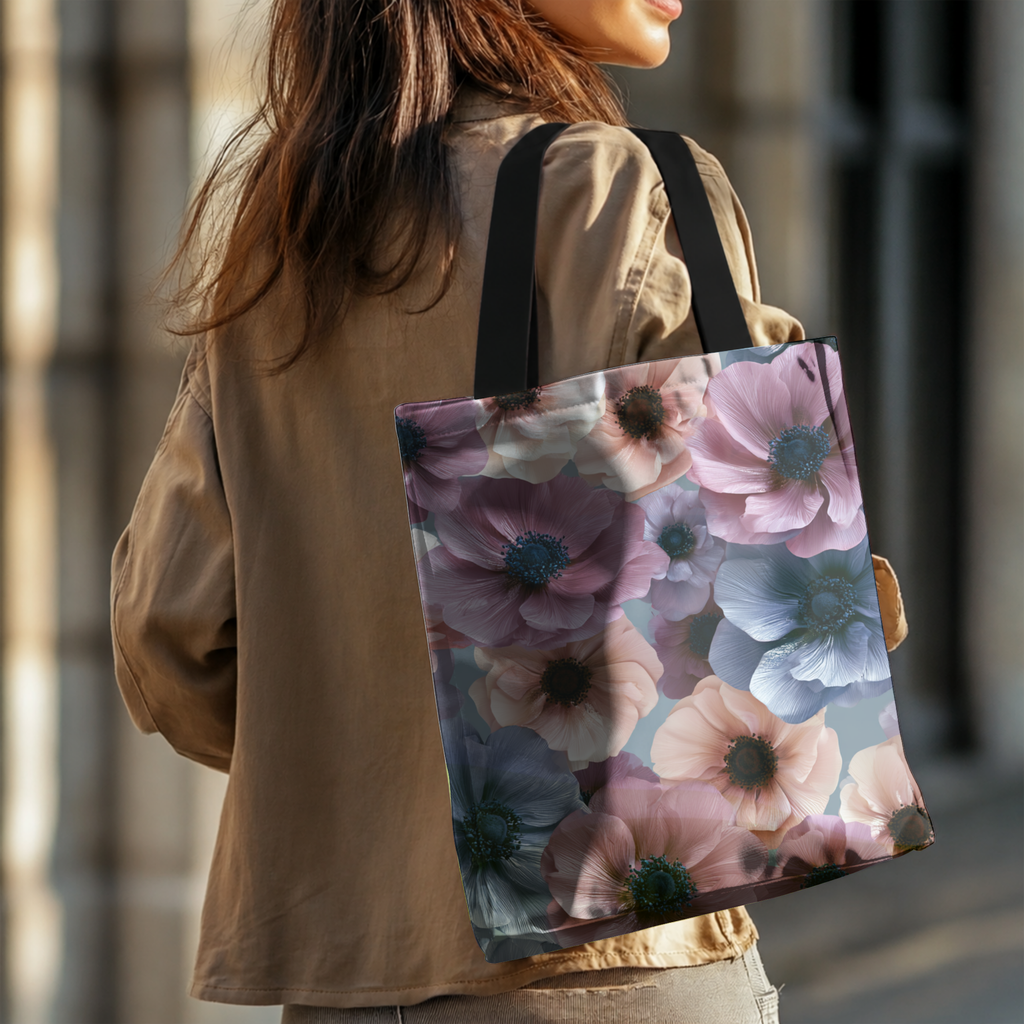 Personalized Botanical Carryall Tote with Custom Name for Shopping, Travel & Daily Use