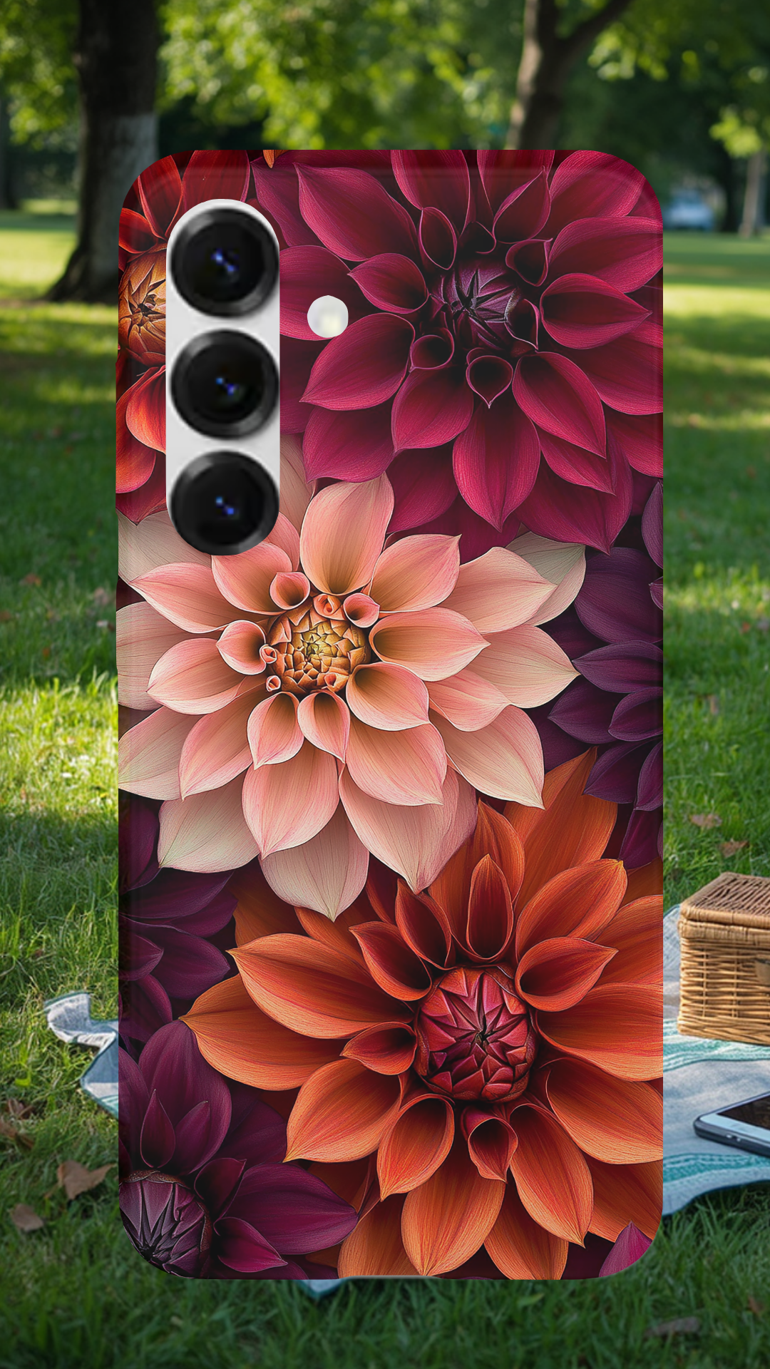 Personalized Floral Harmony Samsung Galaxy Case with Custom Name