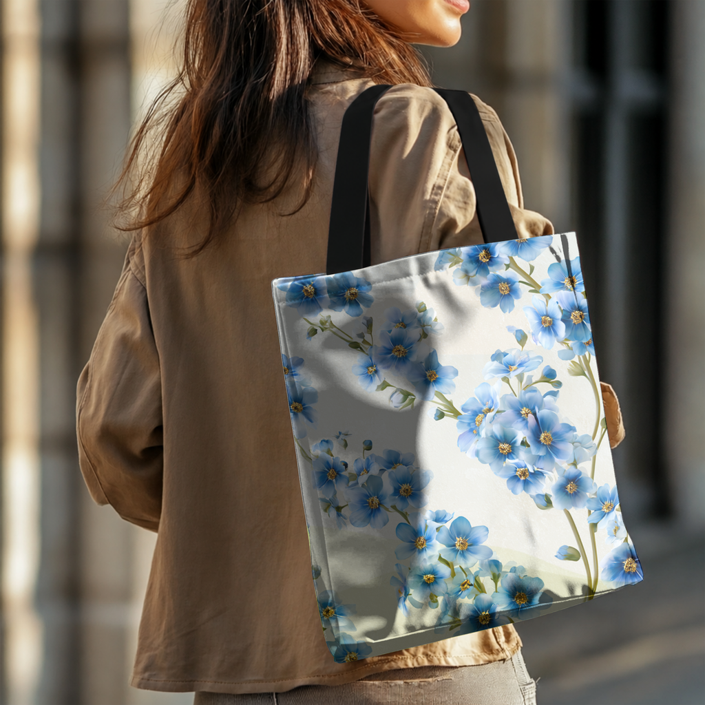 Personalized Botanical Travel Tote Bag with Custom Name for Shopping & Daily Carry