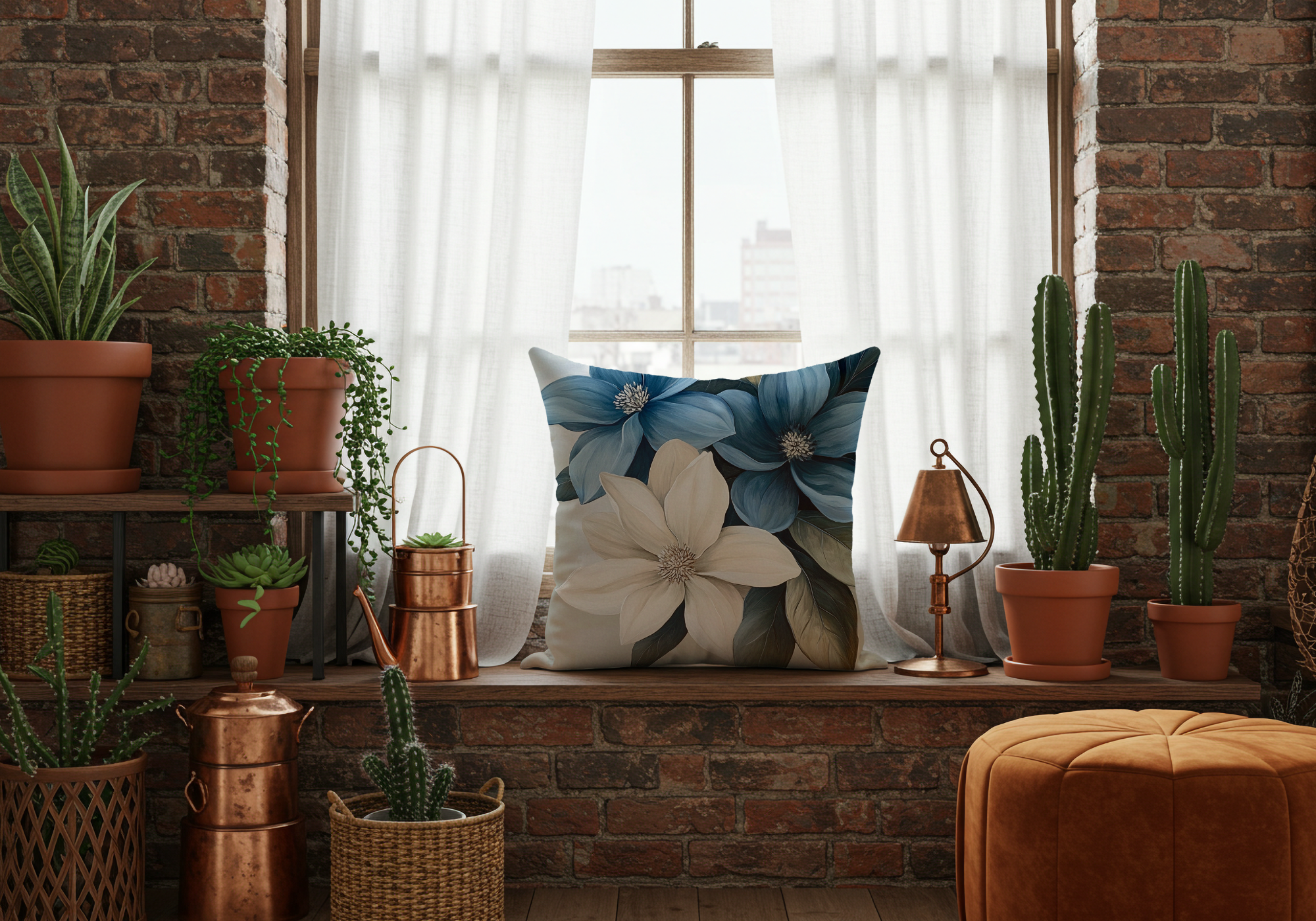 Personalized Dogwood Blossom Pillow with Custom Name
