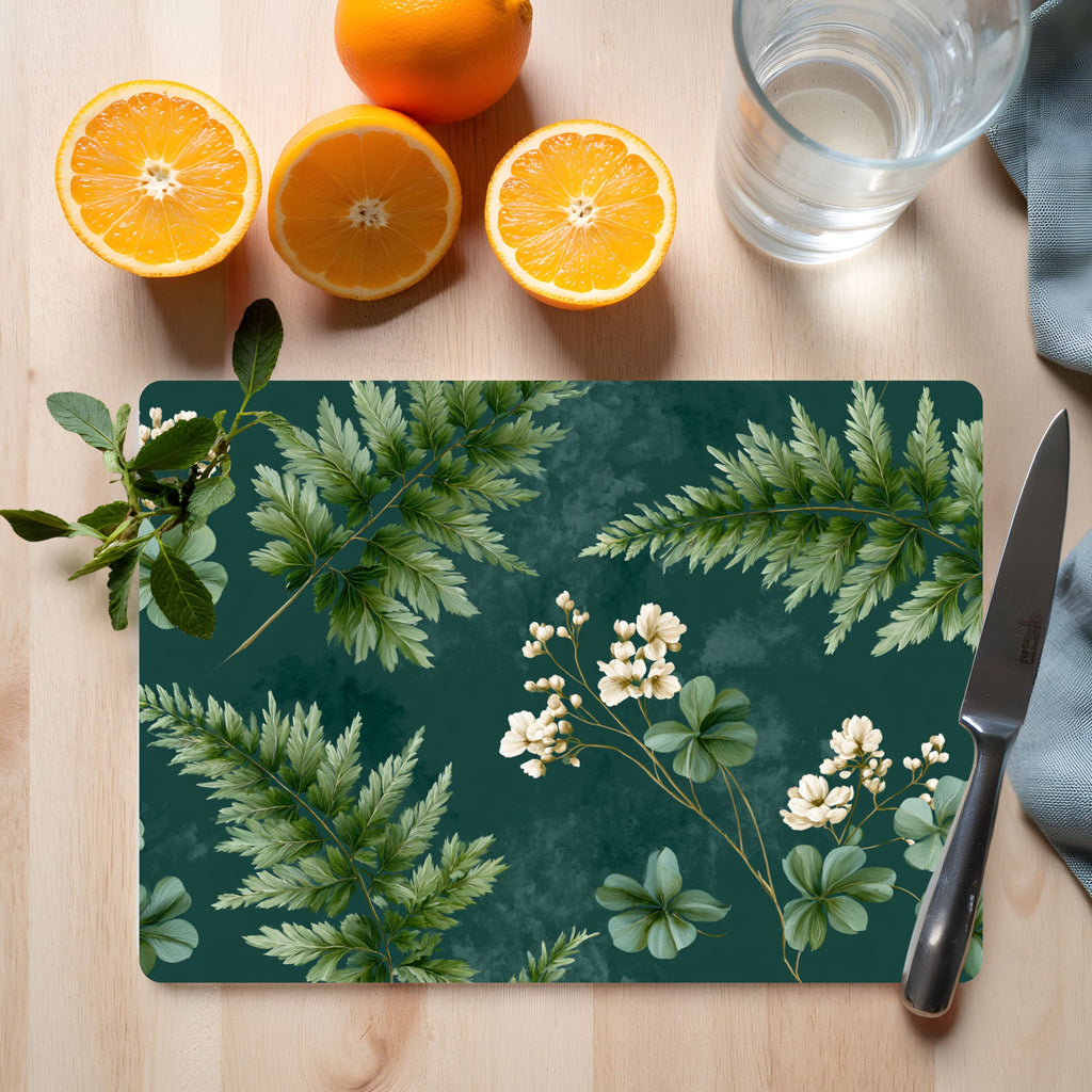 Blooming Garden Glass Cutting Board Personalized for Floral Kitchen Décor