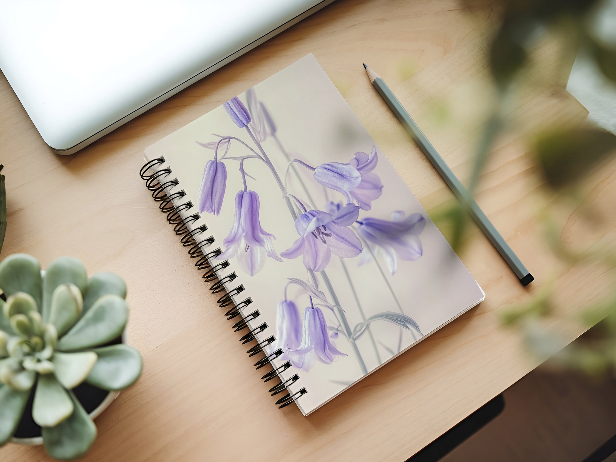 Bluebells Spiral Notebook Personalized for Forest Bloom Wanderings