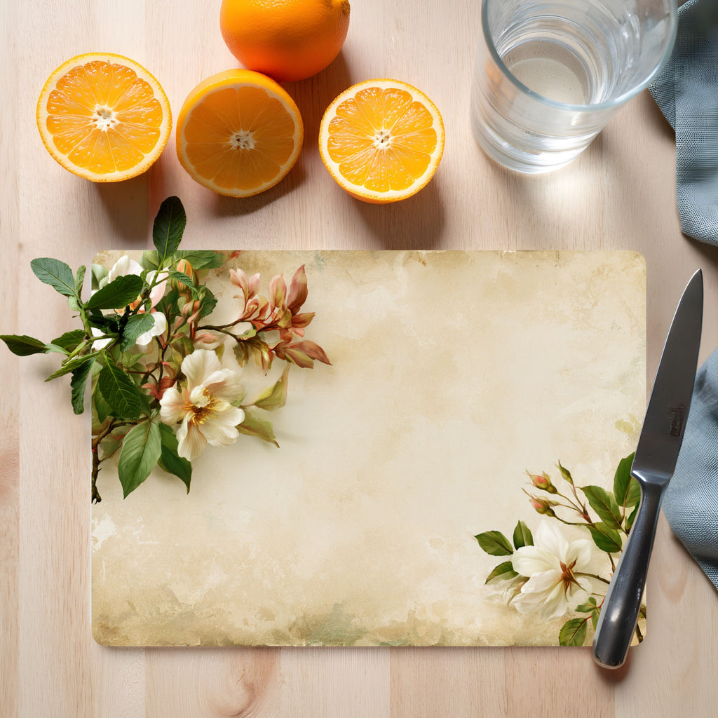 Meadow Glass Cutting Board Personalized for Nature Inspired Kitchens