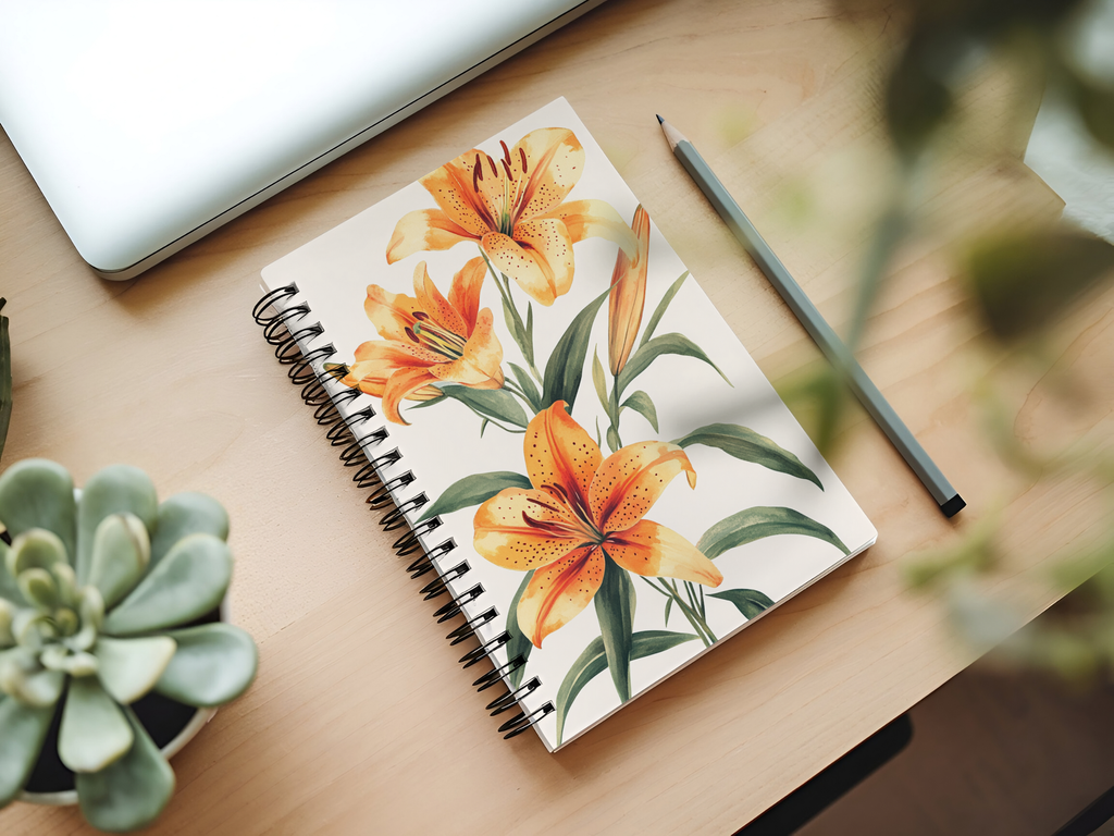 Personalized Floral Spiral Notebook for Enchanted Bloom Collections