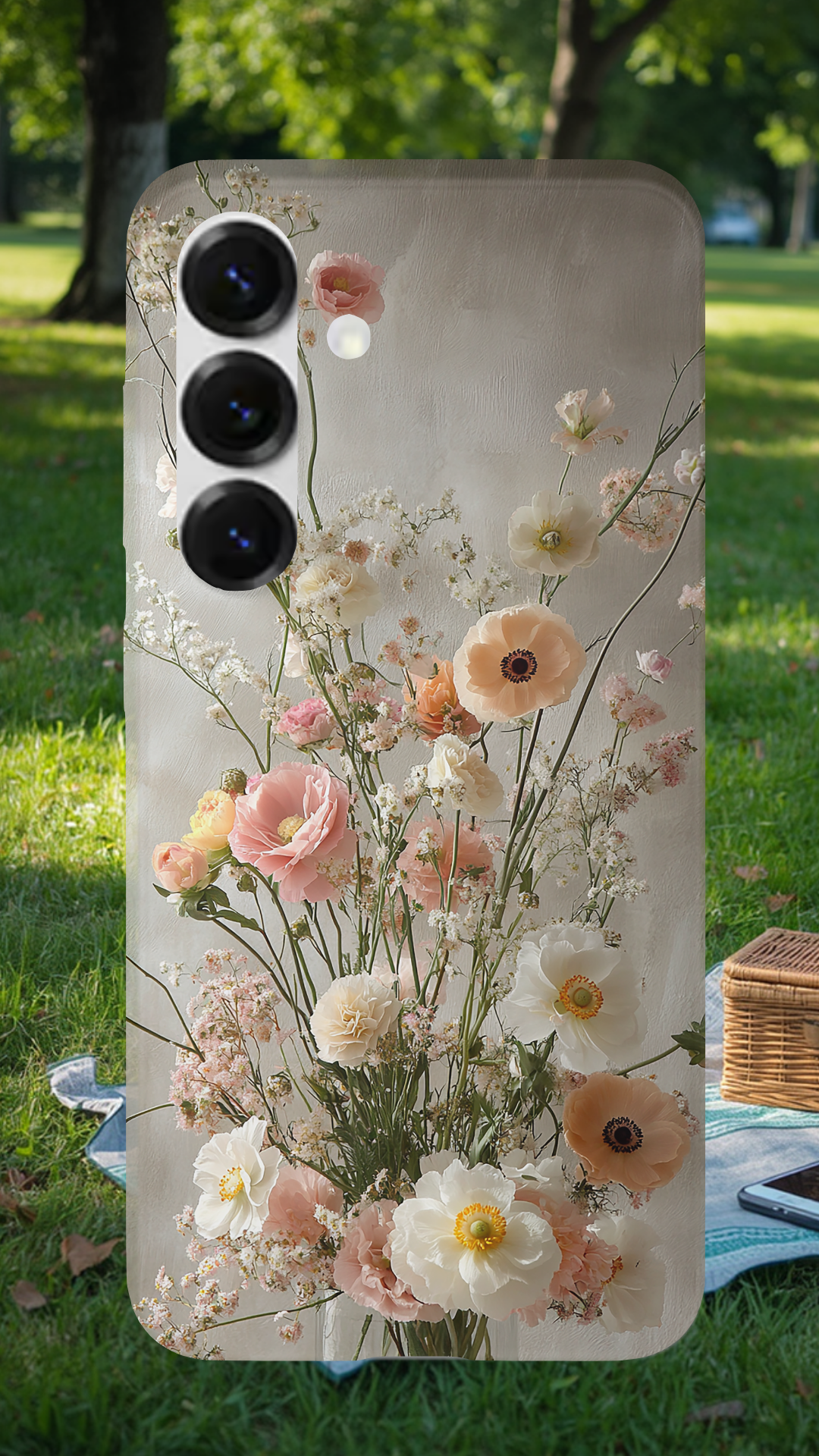 Personalized Floral Luxe Samsung Galaxy Case with Custom Name