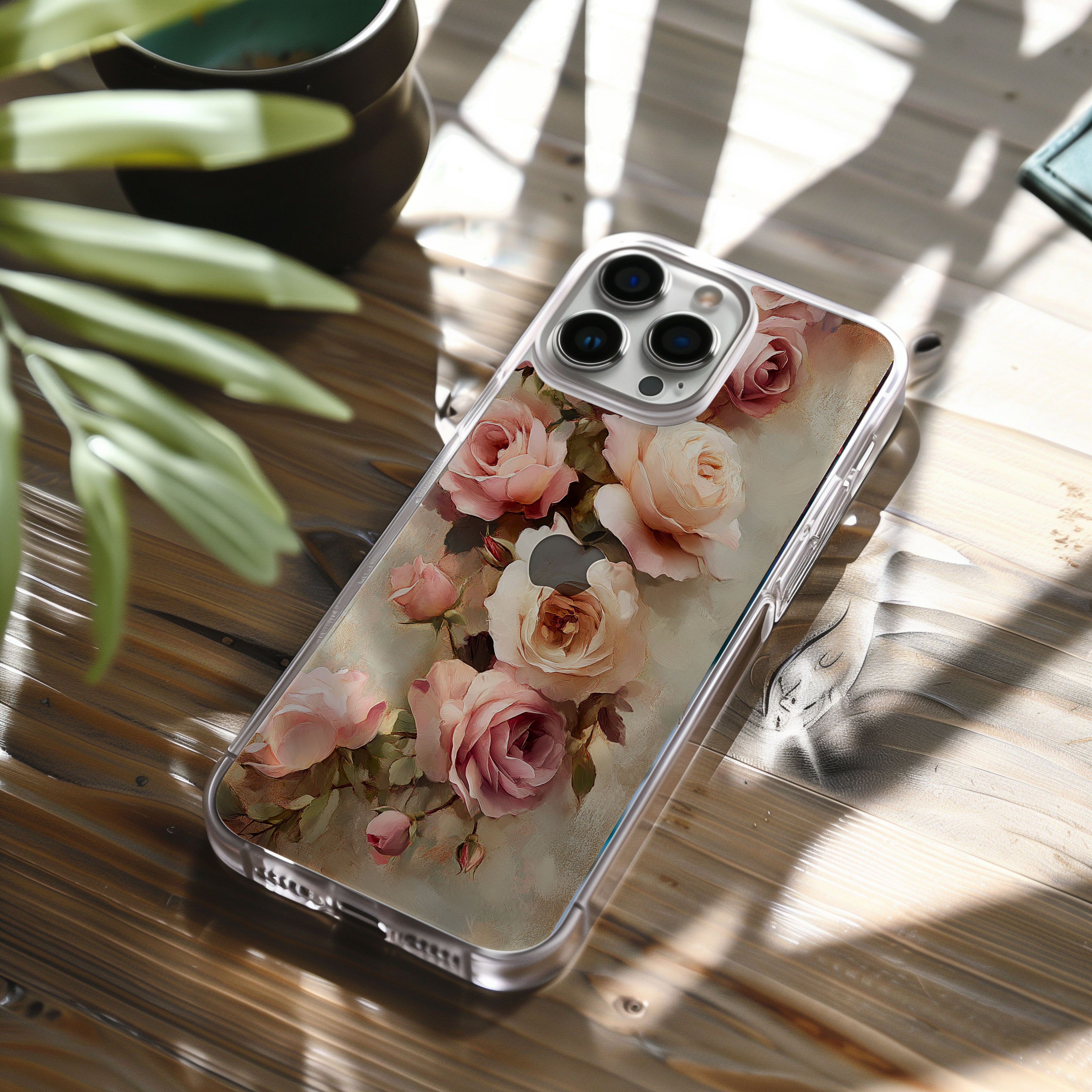 Personalized Rose iPhone Case with Custom Name