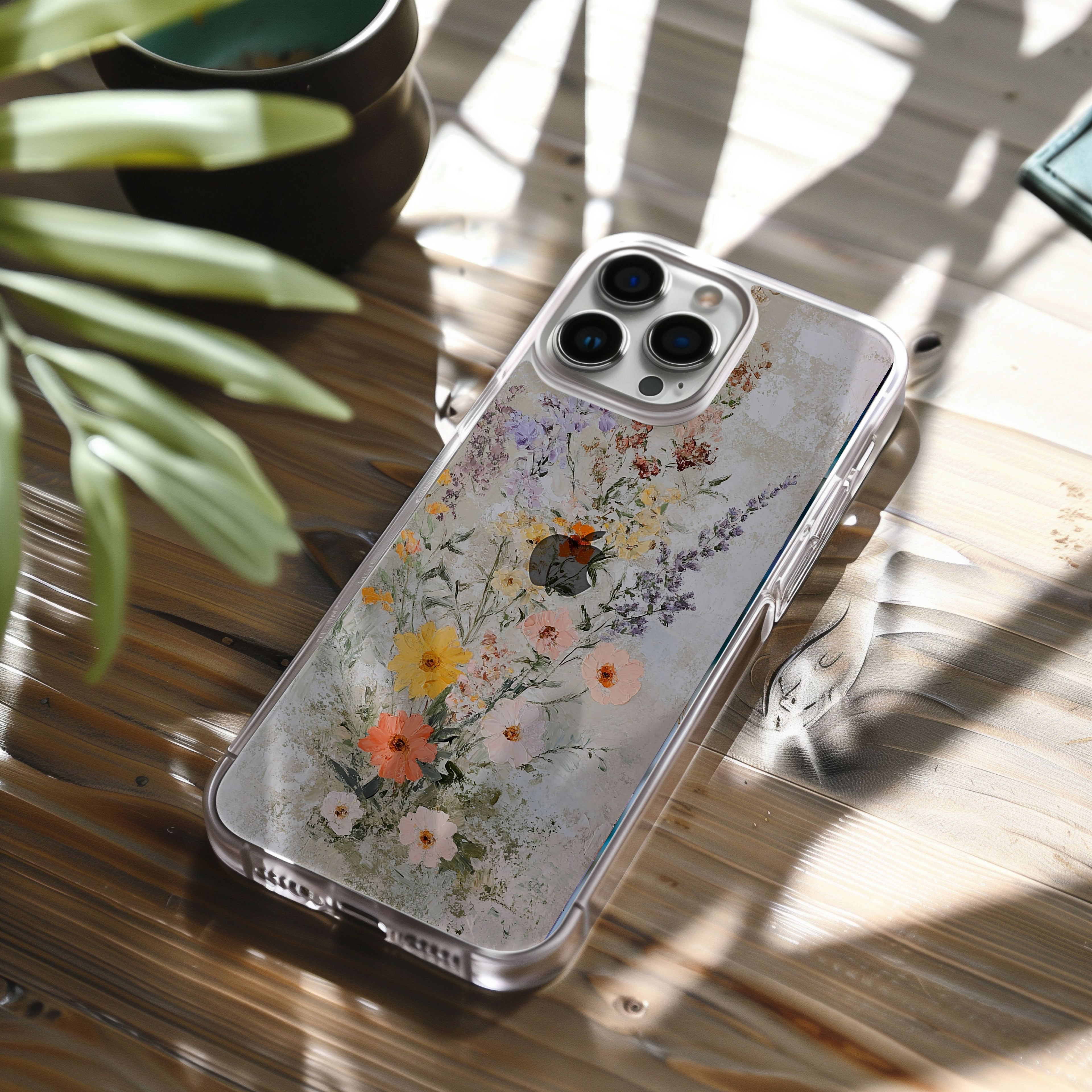 Personalized Wild Flower iPhone Case with Custom Name