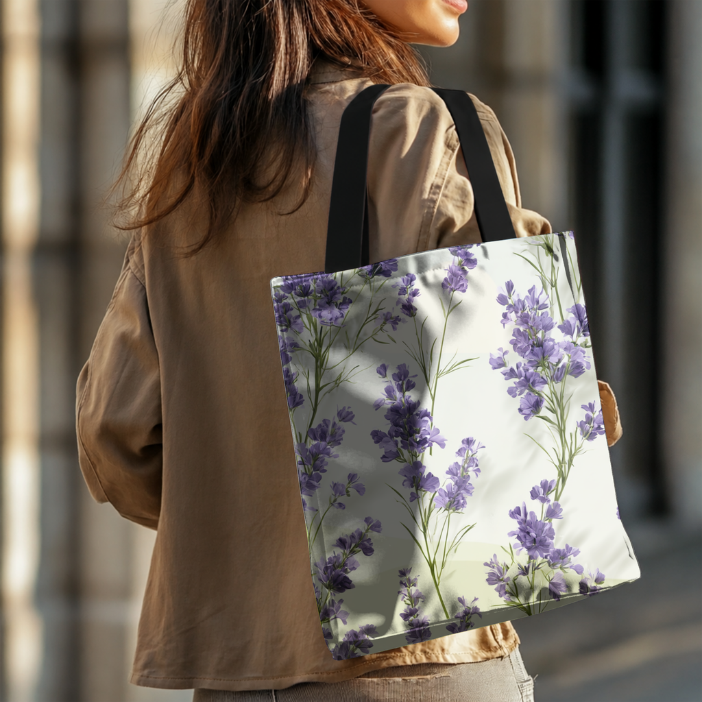 Personalized Garden Shopper Tote Bag with Custom Name for Daily Carry & Travel