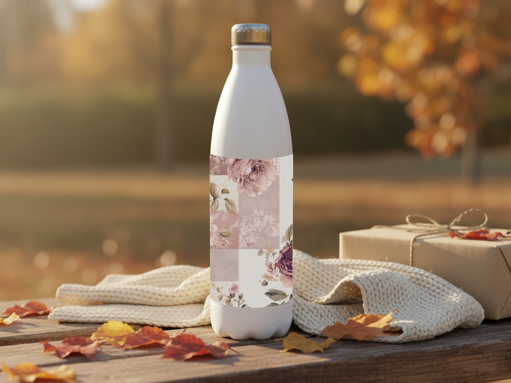Blush Rose Stainless Steel Water Bottle Personalized for Garden Path Refreshment