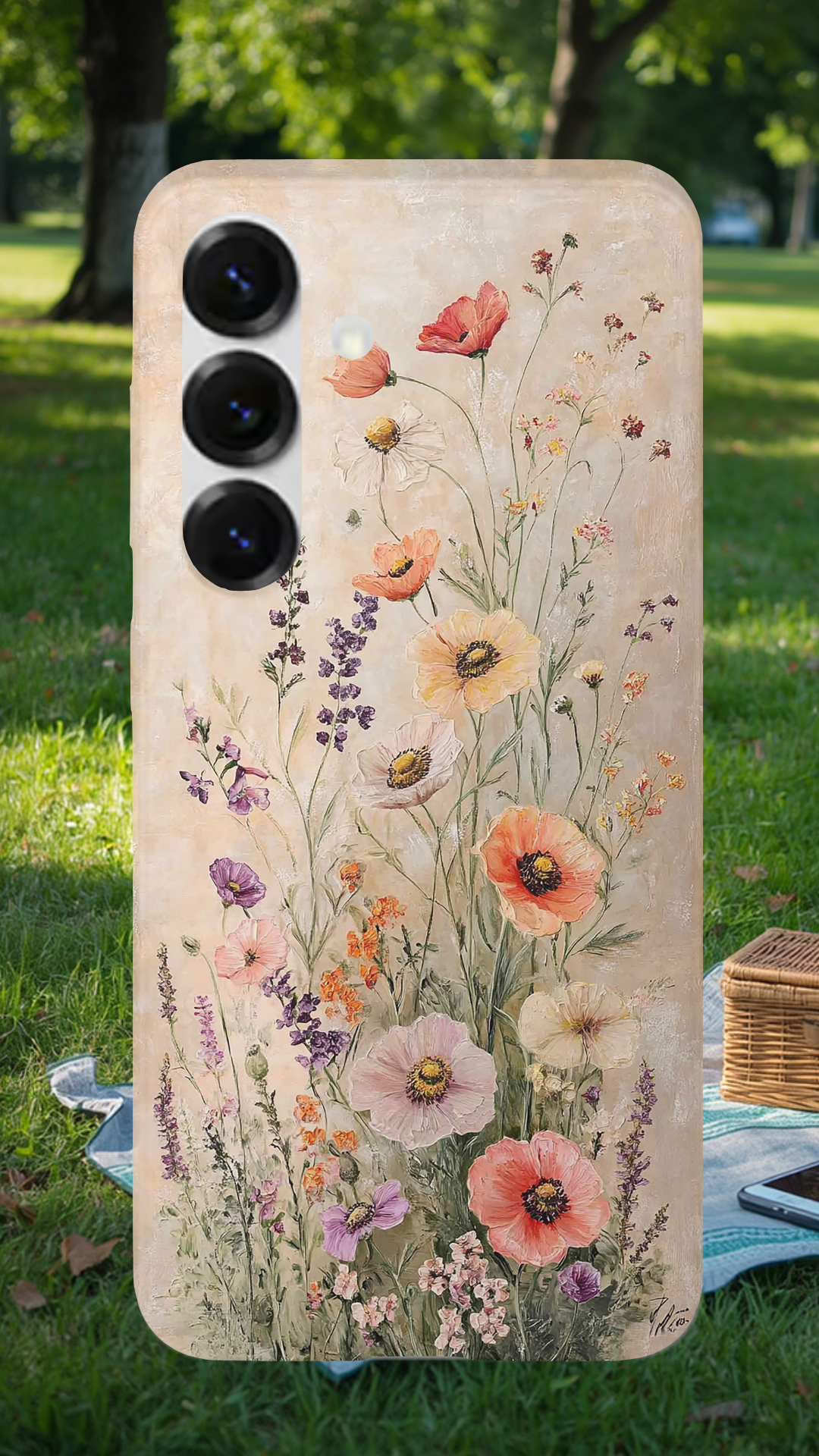 Personalized Floral Grace Samsung Galaxy Case with Custom Name