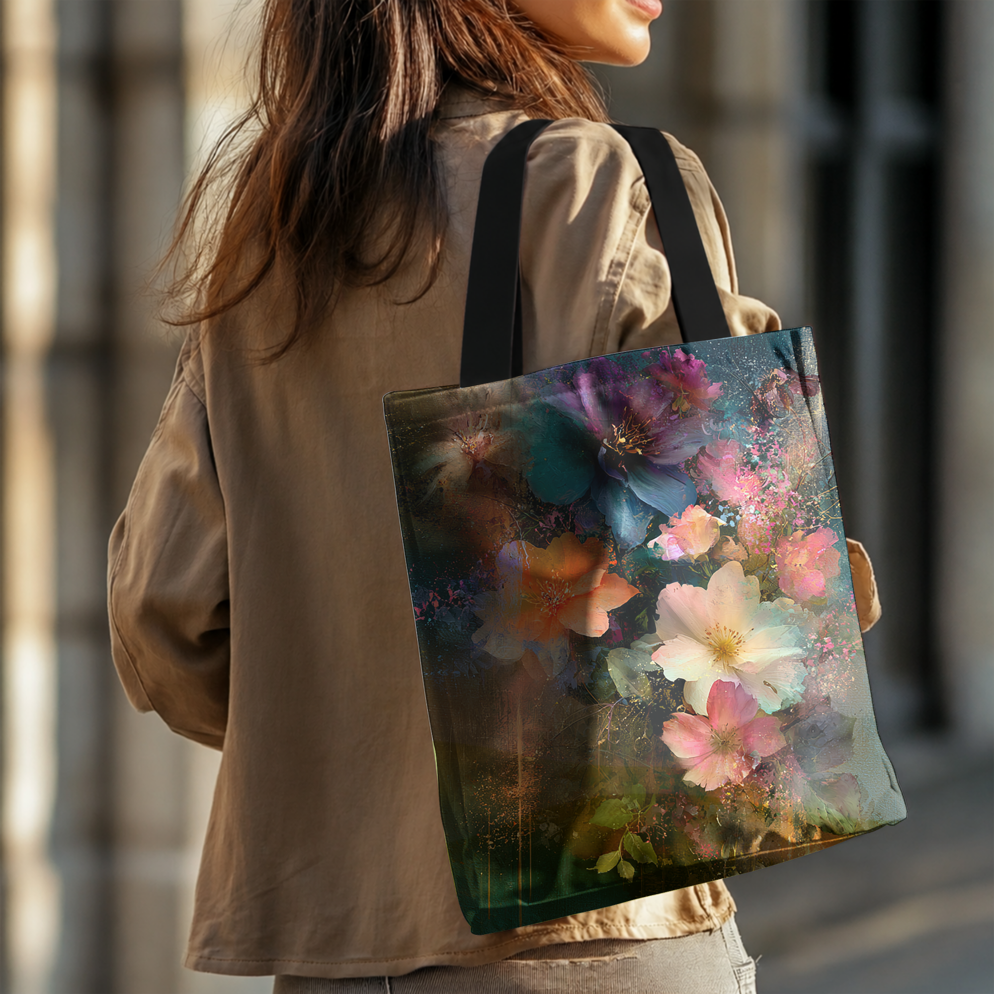 Personalized Garden Market Tote Bag with Custom Name for Shopping & Daily Use