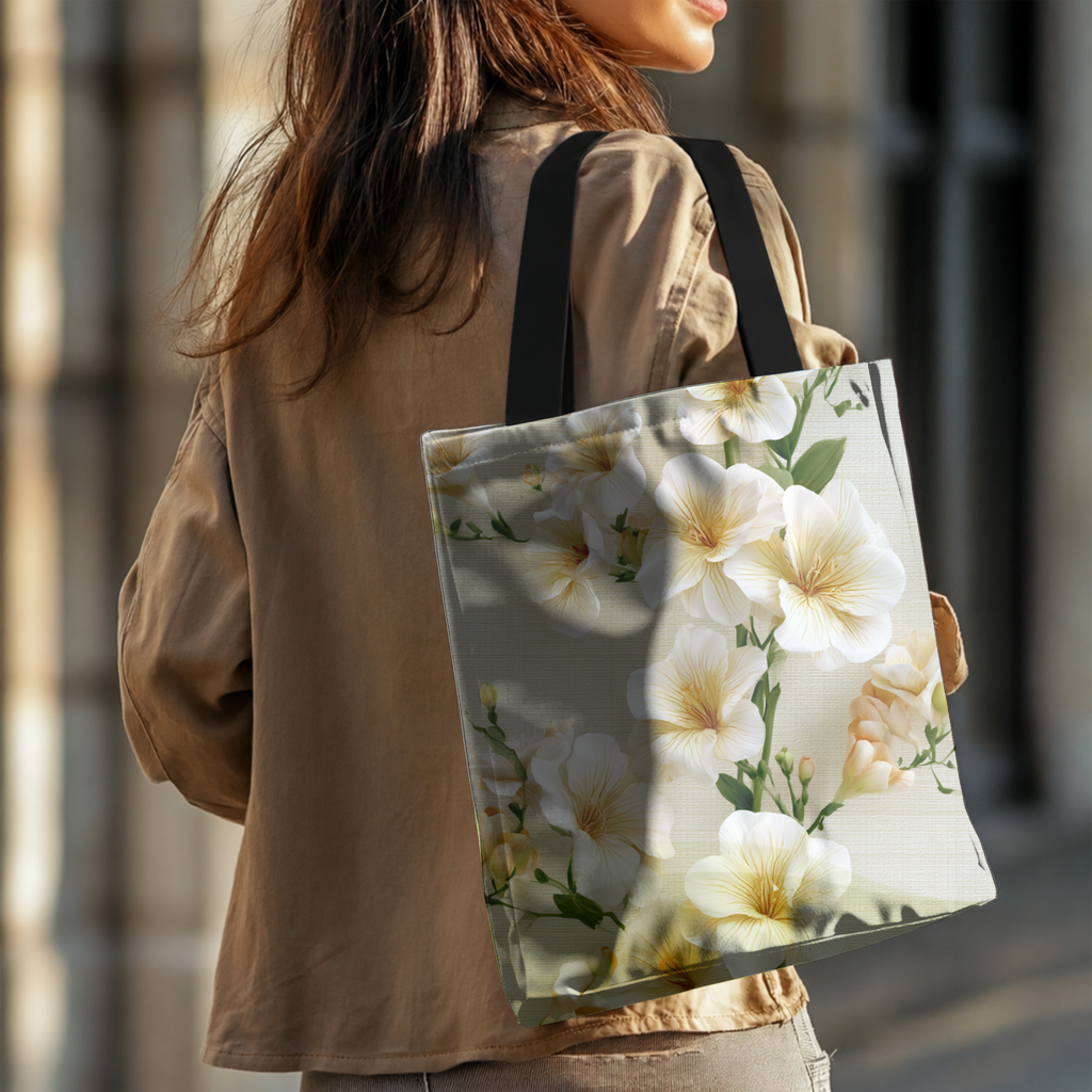 Custom Botanical Everyday Carry Tote with Personalized Name for Shopping & Travel