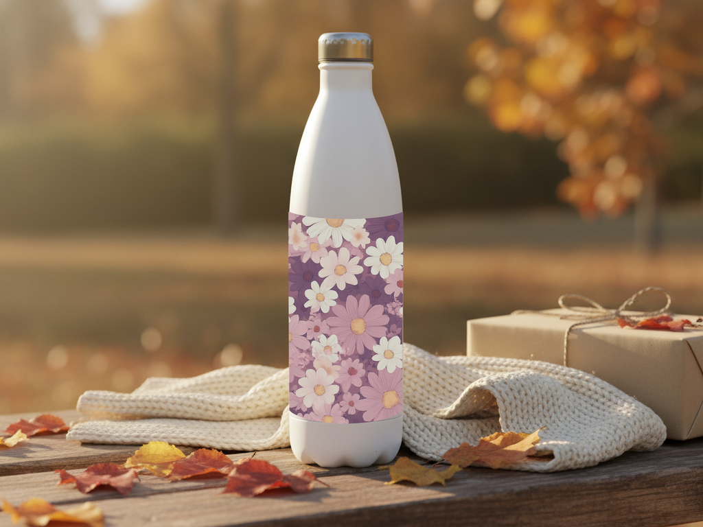 Daisy Bloom Stainless Steel Water Bottle Personalized for Riverside Garden Getaways
