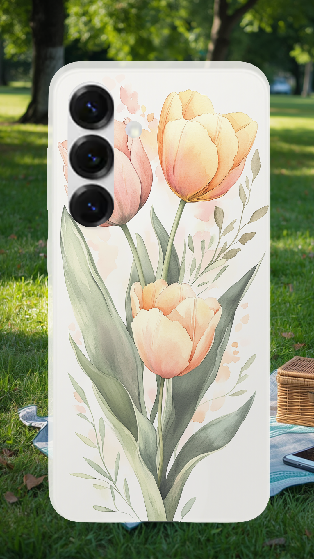 Personalized Floral Sanctuary Samsung Galaxy Case with Custom Name