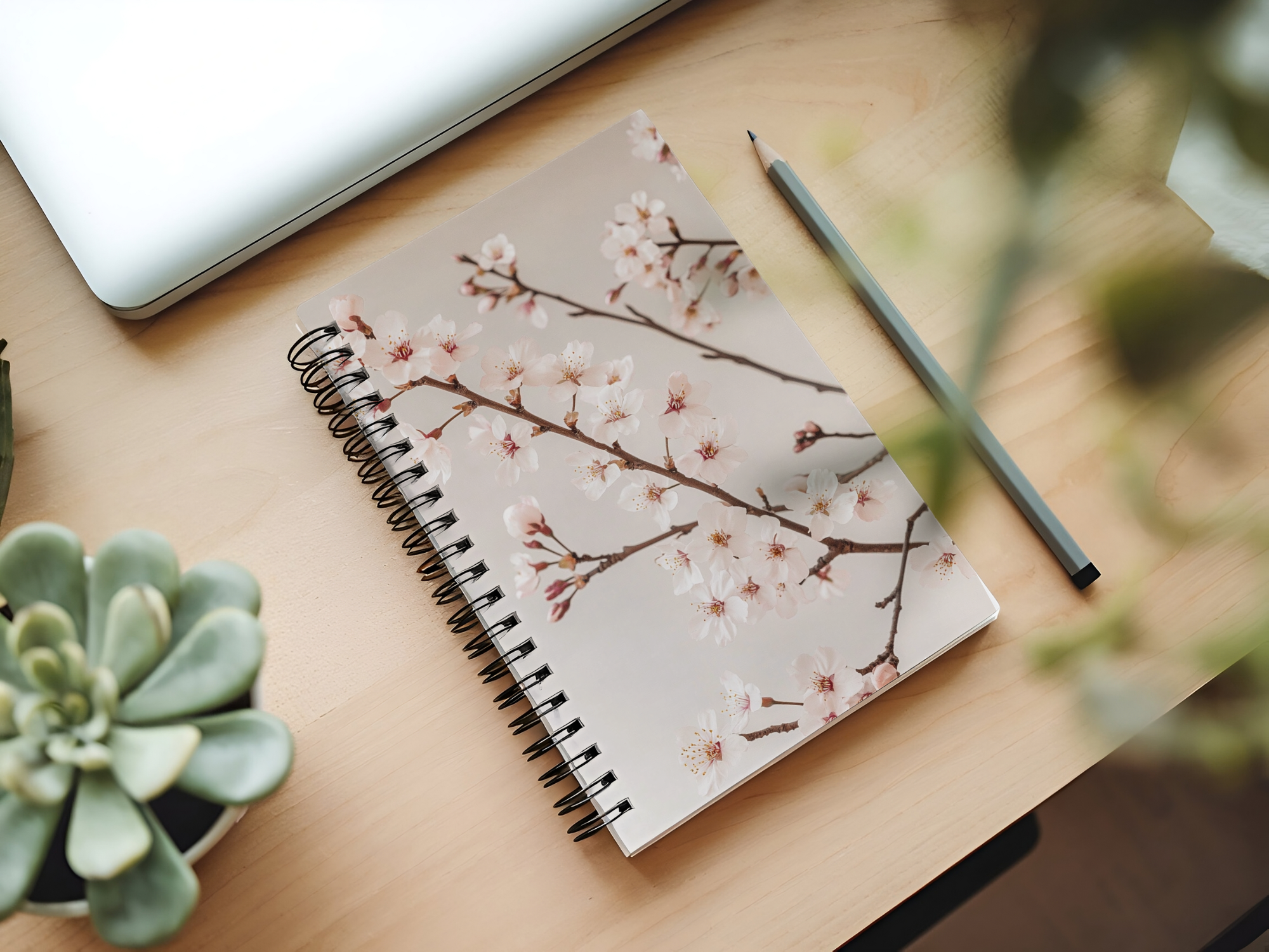 Apricot Blossom Spiral Notebook Personalized for Orchard Bloom Diaries