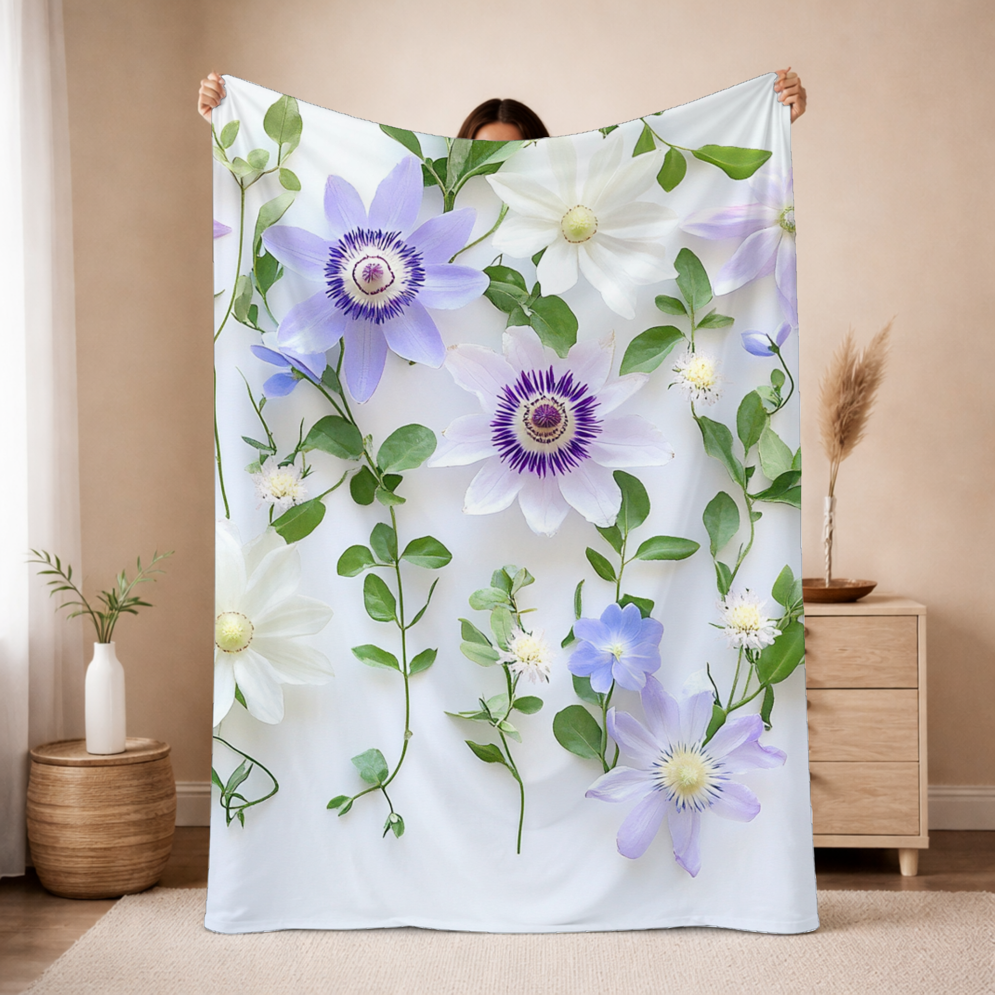 Personalized Petal Cottage Sherpa Blanket for Relaxing Evenings
