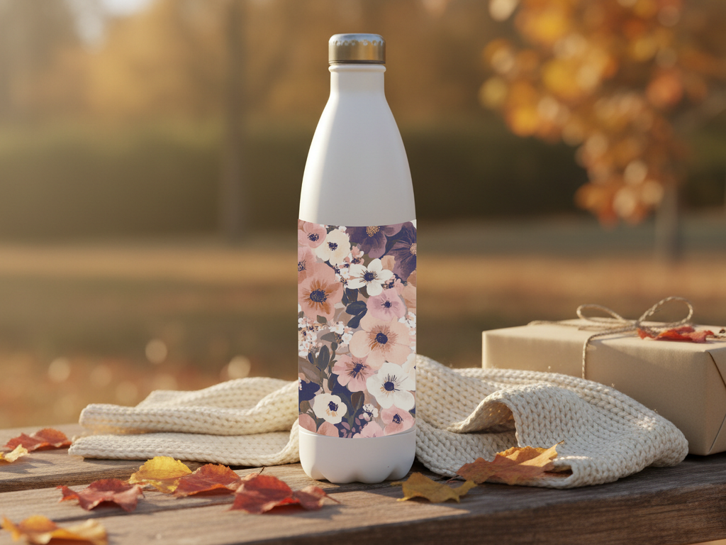 Anemone Stainless Steel Water Bottle Personalized for Garden Arbor Adventures