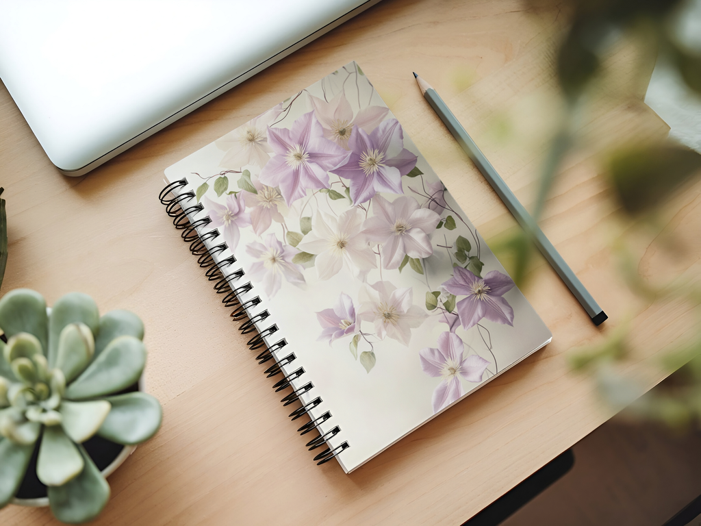 Clematis Spiral Notebook Personalized for Garden Trellis Inspirations