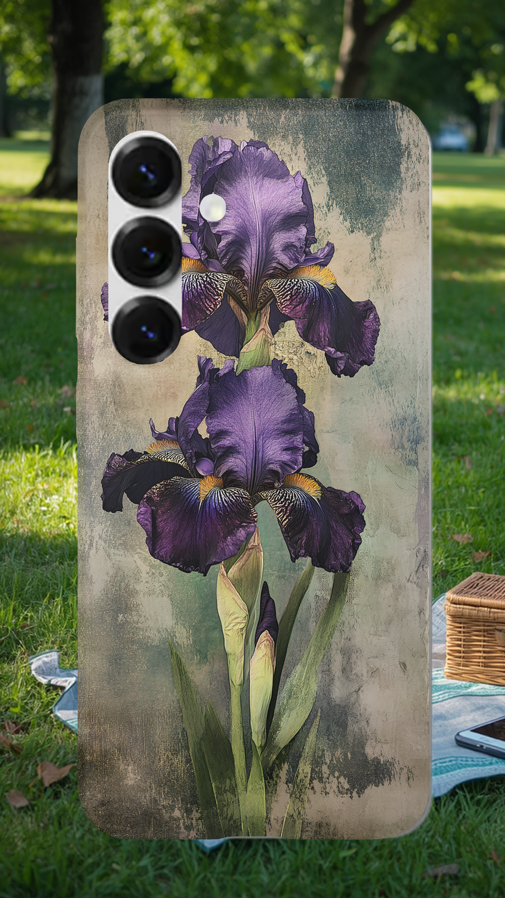 Personalized Lavender Petals Samsung Galaxy Case with Custom Name
