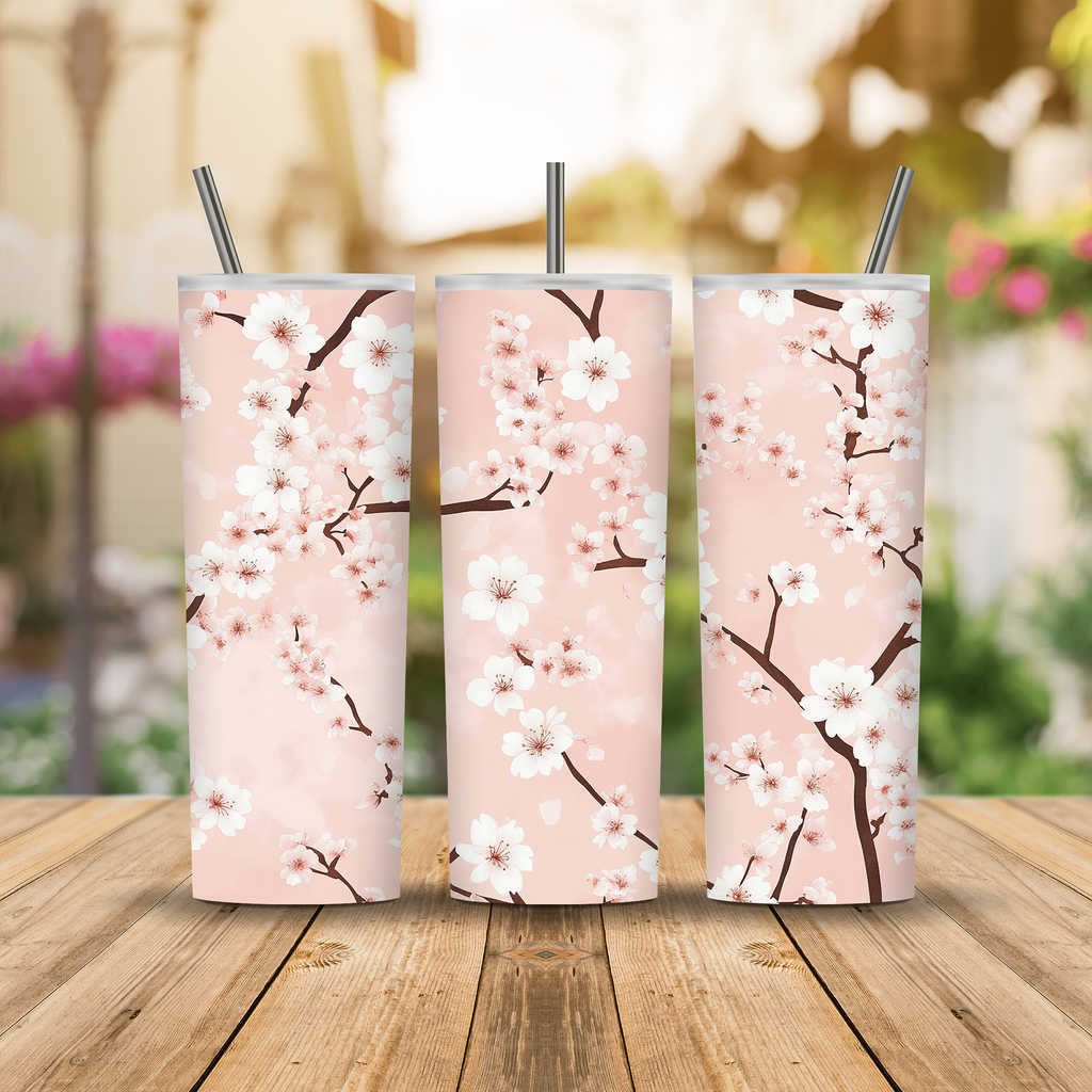 Personalized Meadow Bloom Stainless Steel Tumbler with Custom Name