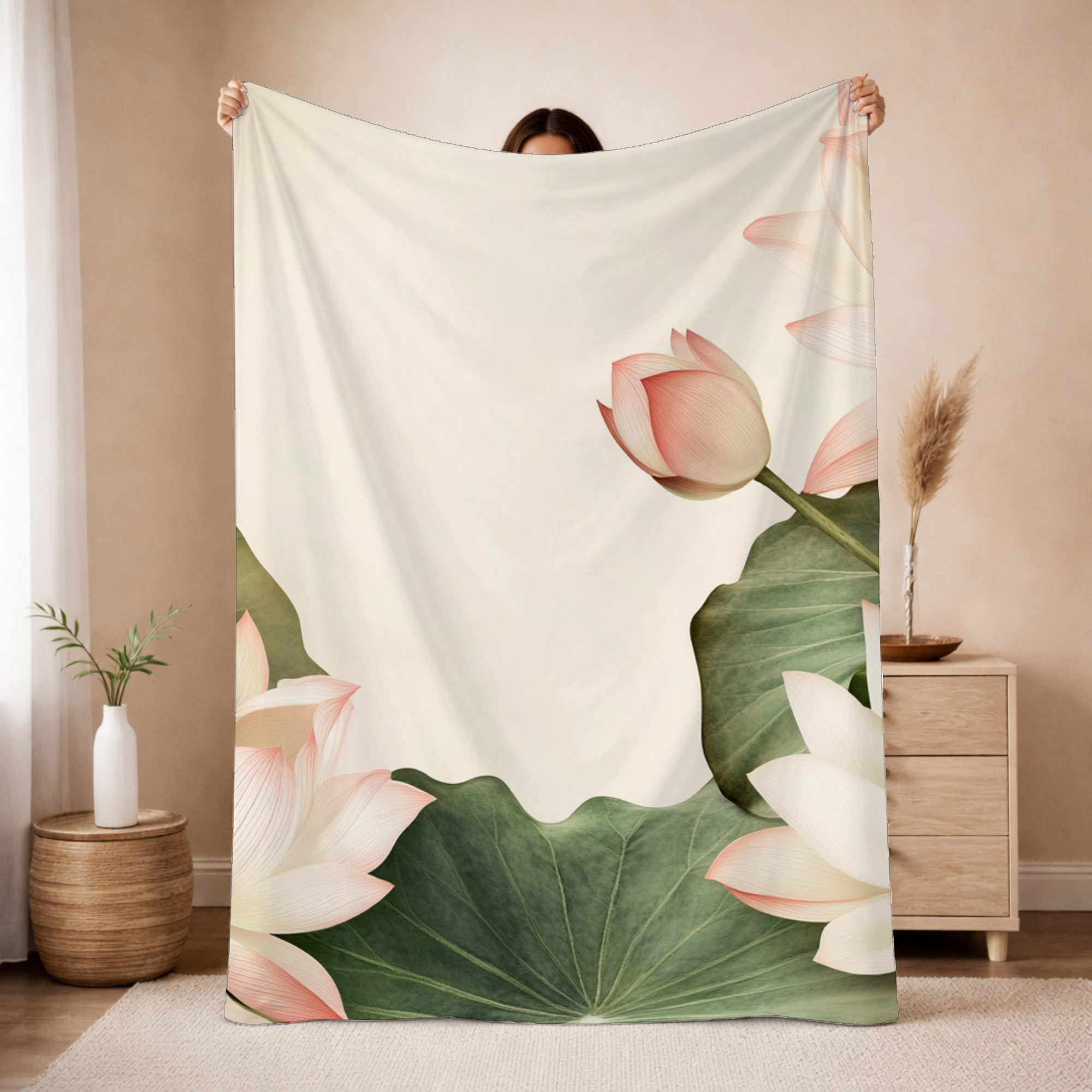 Personalized Bloom Journey Sherpa Blanket with Custom Name
