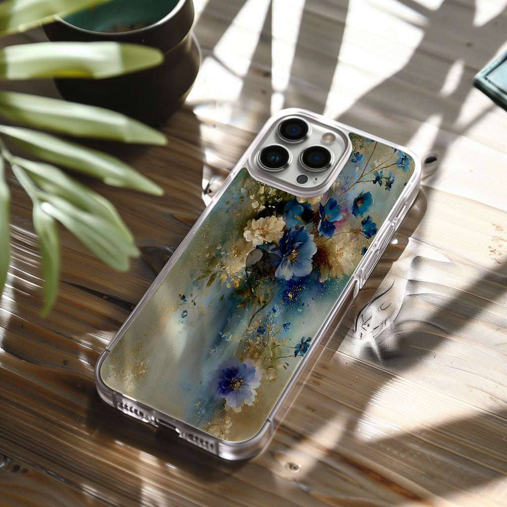 Personalized Floral Boutique iPhone Case with Custom Name & Botanical Chic Cover