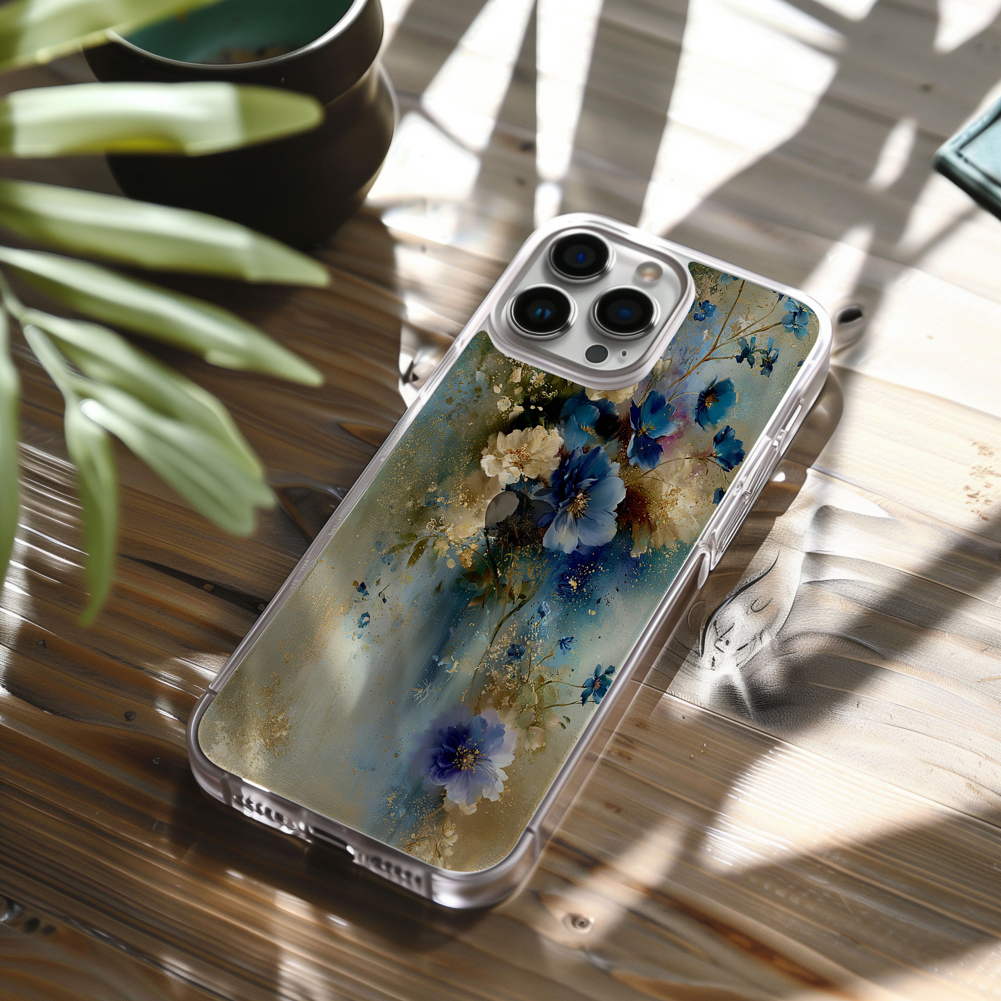Personalized Floral Boutique iPhone Case with Custom Name & Botanical Chic Cover