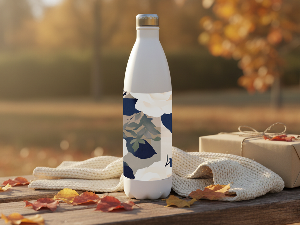 Custom Floral Hydration Bottle with Personalized Name