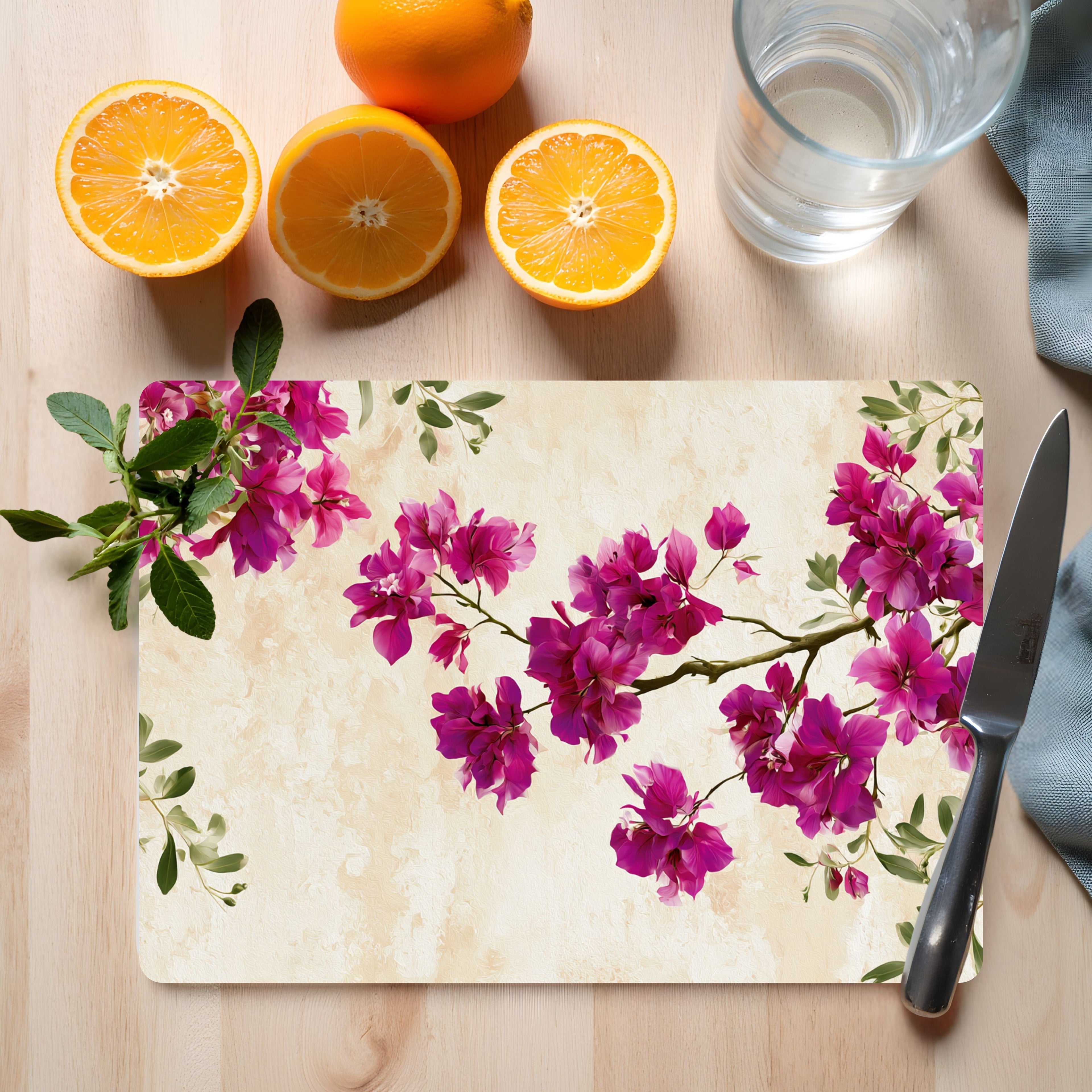 Bloom Flower Glass Cutting Board Personalized for Elegant Garden Kitchens