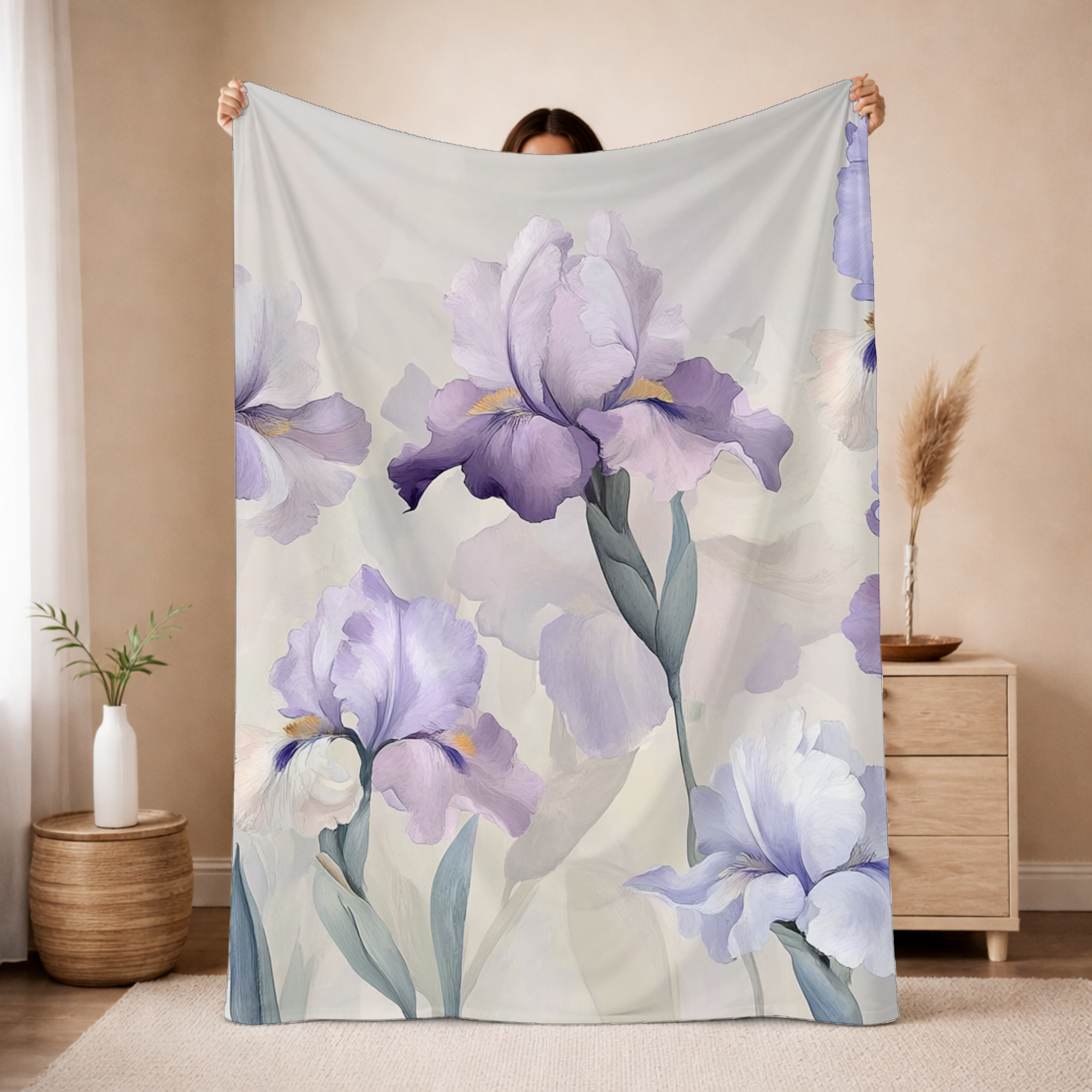 Personalized Daisy Haven Sherpa Blanket with Custom Name