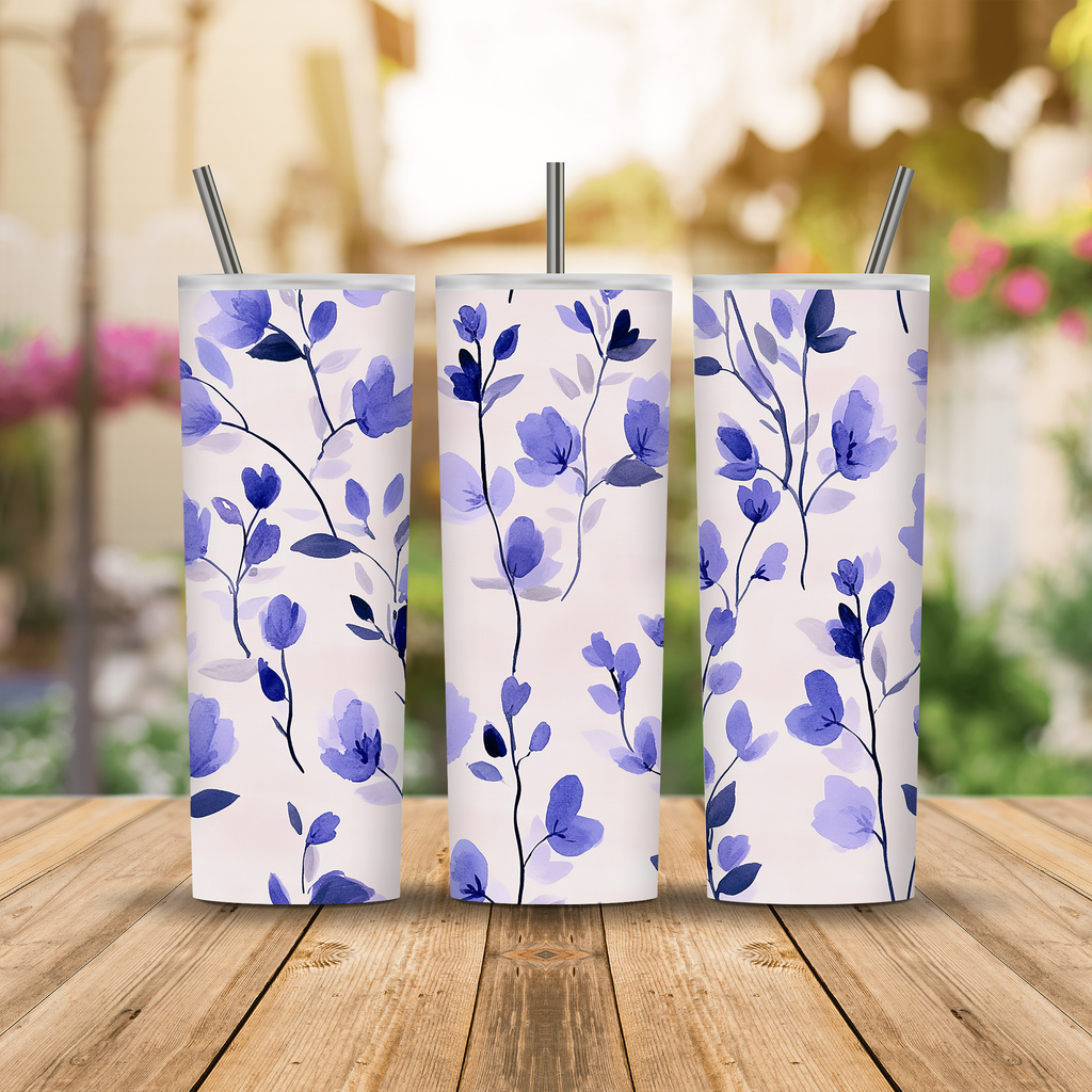 Personalized Botanical Retreat Stainless Steel Tumbler with Custom Name