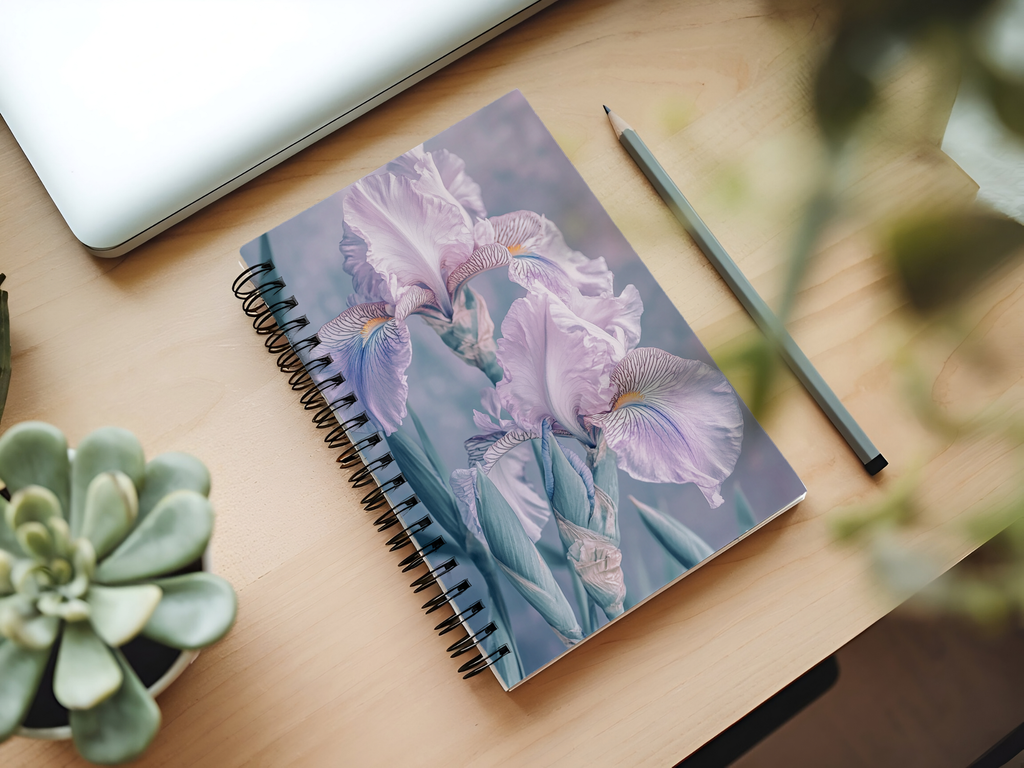 Personalized Floral Spiral Notebook for Botanical Sketch Collections
