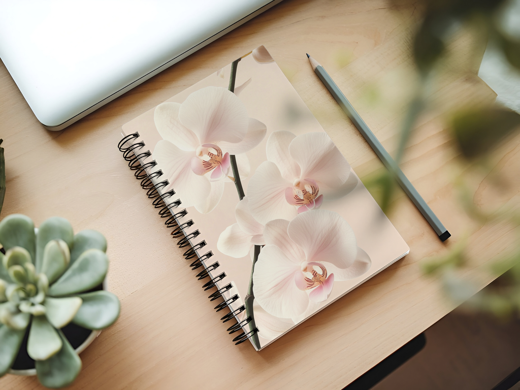 Orchid Spiral Notebook Personalized for Exotic Bloom Archives