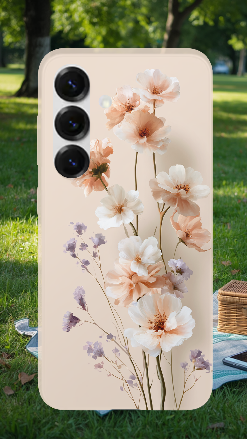 Personalized Rose Meadow Samsung Galaxy Case with Custom Name
