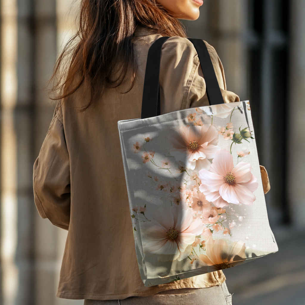 Personalized Floral Weekend Tote Bag with Custom Name for Travel & Daily Use