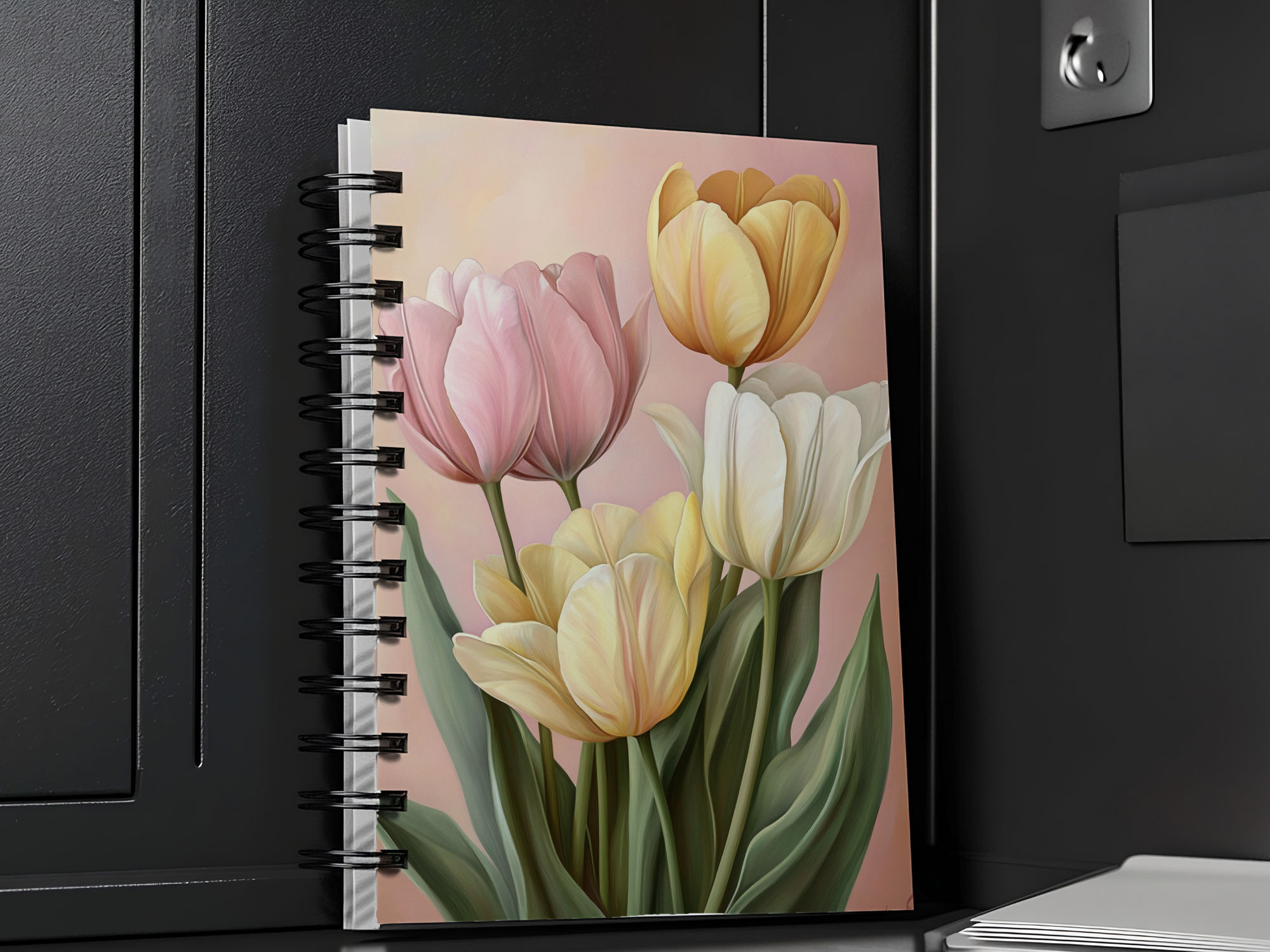 Tulip Spiral Notebook Personalized for Springtime Inspiration Notes