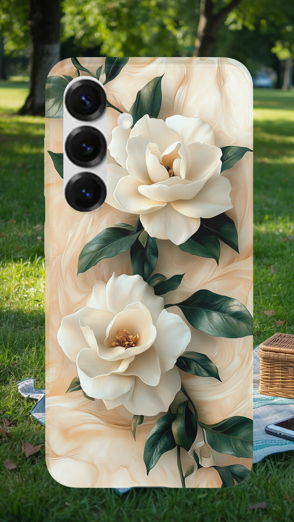 Personalized Petal Harmony Samsung Galaxy Case with Custom Name