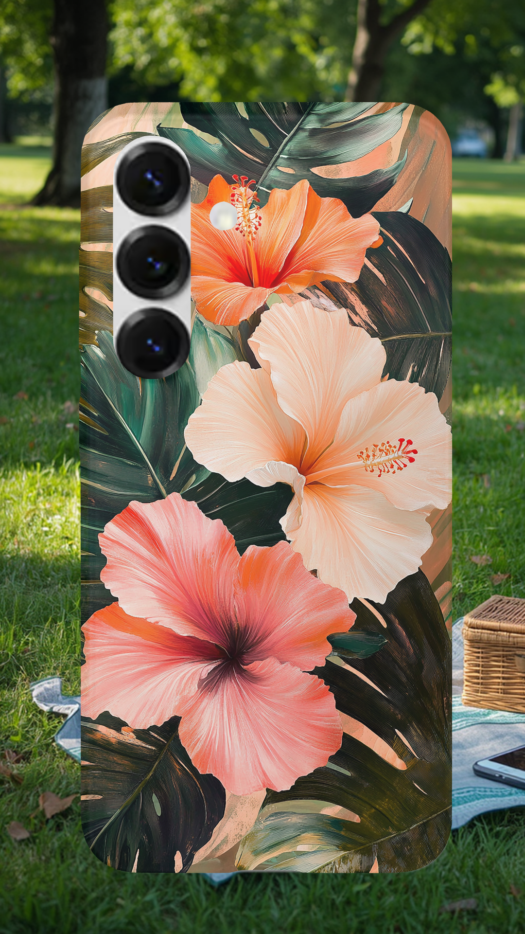 Personalized Botanical Breeze Samsung Galaxy Case with Custom Name